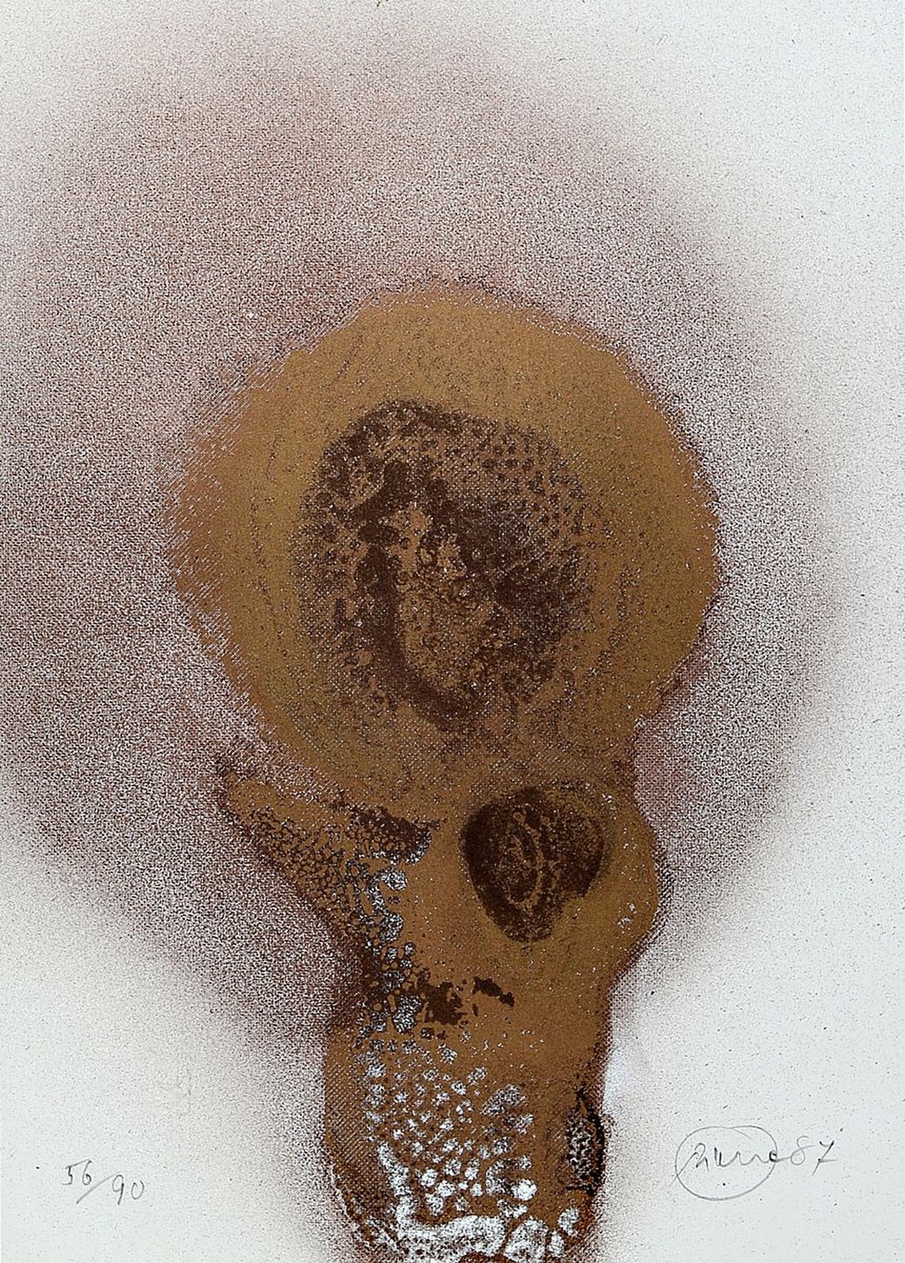 Otto Piene, 1928 Laasphe - 2014 Berlin, ohne Titel, Farbserigraphie, handsigniert und datiert 87, num. 56/90, 30 x 21 cm, unter Glas, Rahmen