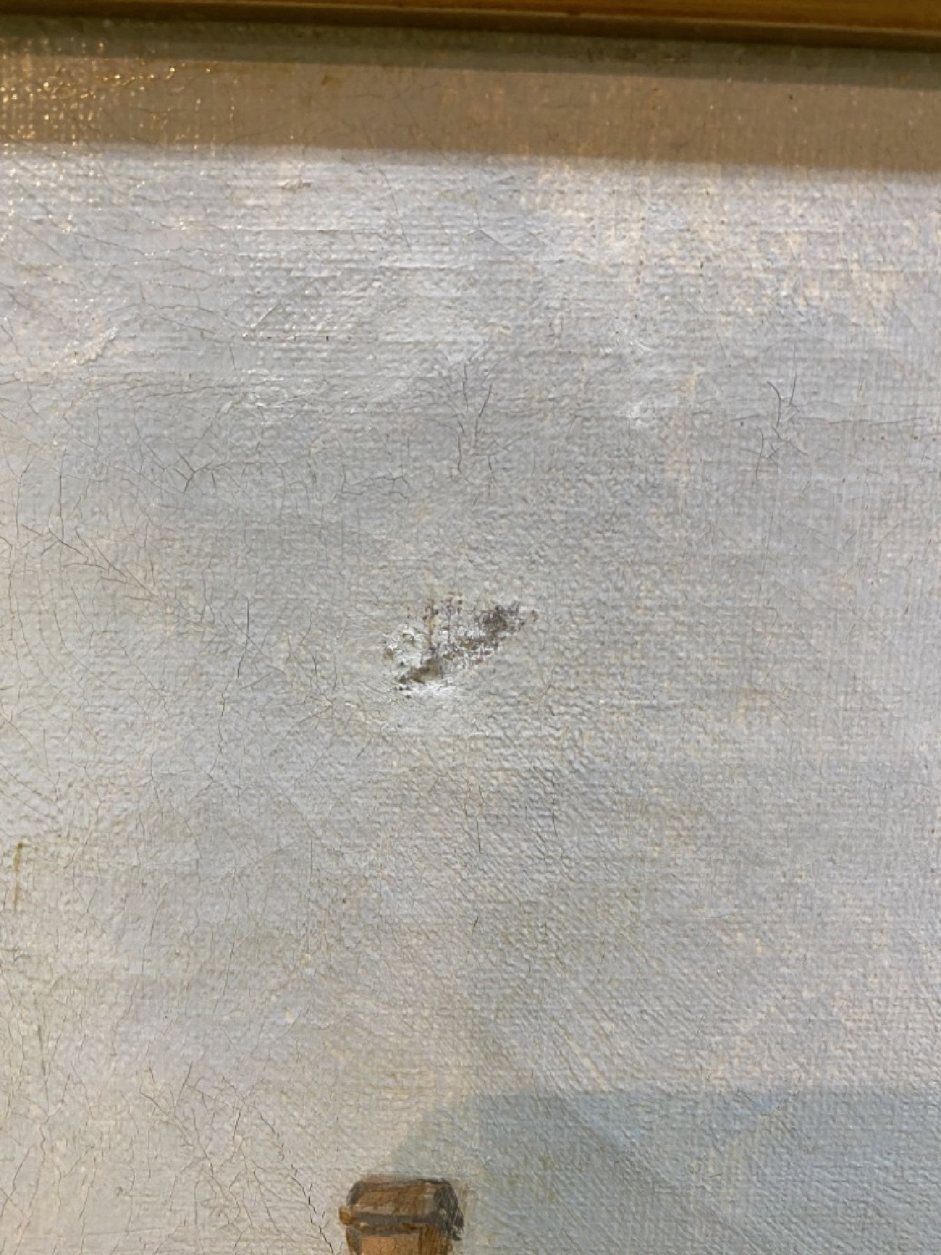 Detail h: Karl Wagner, 1877 Gochsheim - ca. 1942 Ansicht von Venedig, oben links Lwd Schaden Öl/Lwd, signiert, ca. 50x 82 cm, Rahmen