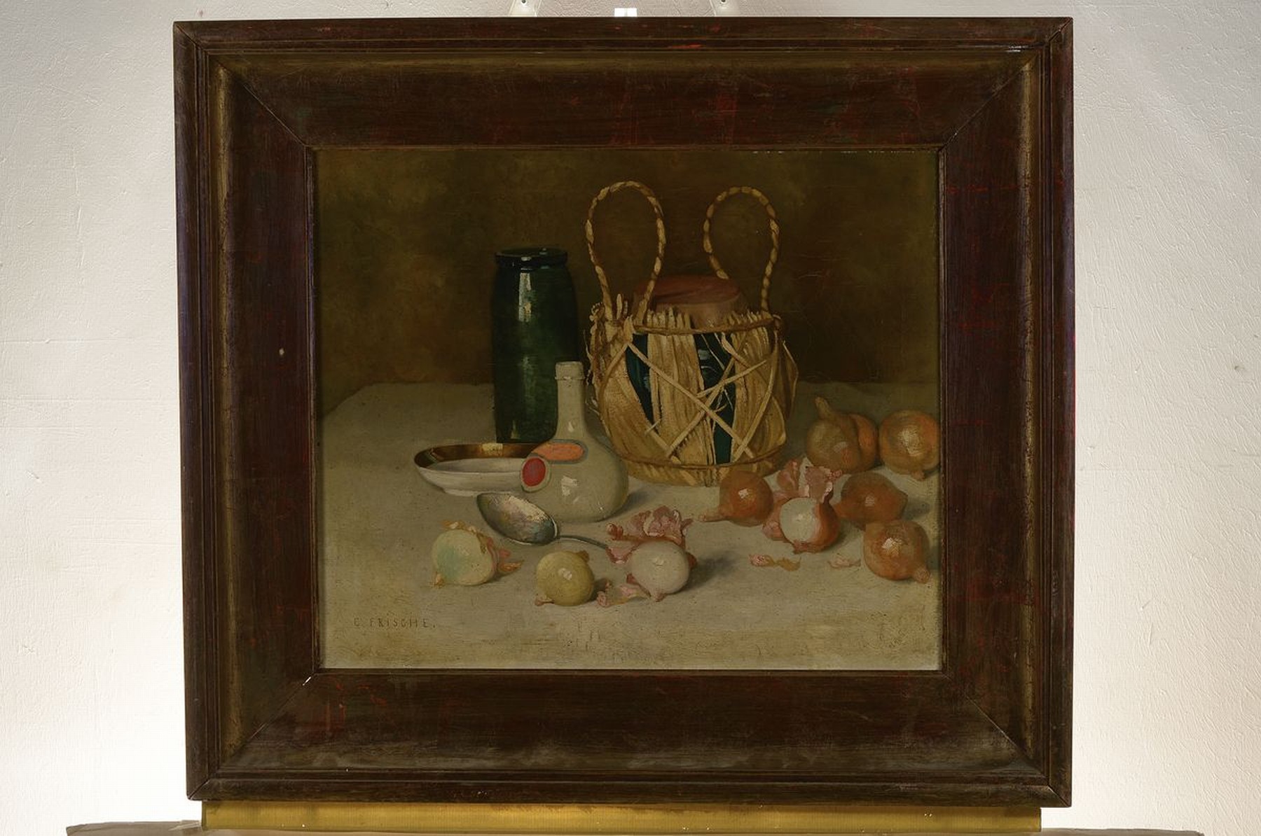 Detail k: Emil Frische, geb. 1872, Stillleben, Öl/Lwd, li. u. signiert, ca. 50 x 60 cm, Rahmen