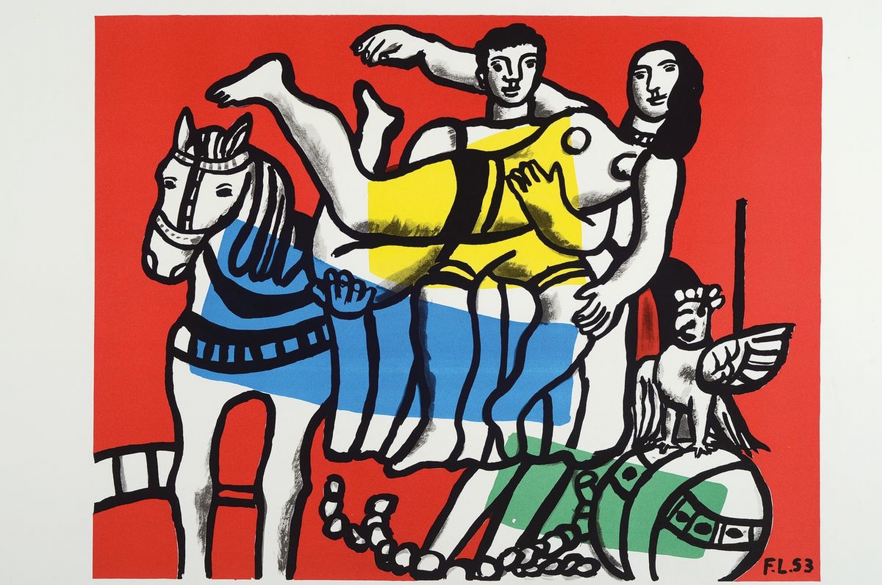 Detail k: Fernand Leger, 1881-1955, zwei Farblithos Ed. Galerie Maeght Paris 1973, 1x Cirque, Les Oiseaux, Blattgrösse ca. 49.5x65cm bzw. 44.5x61.5cm