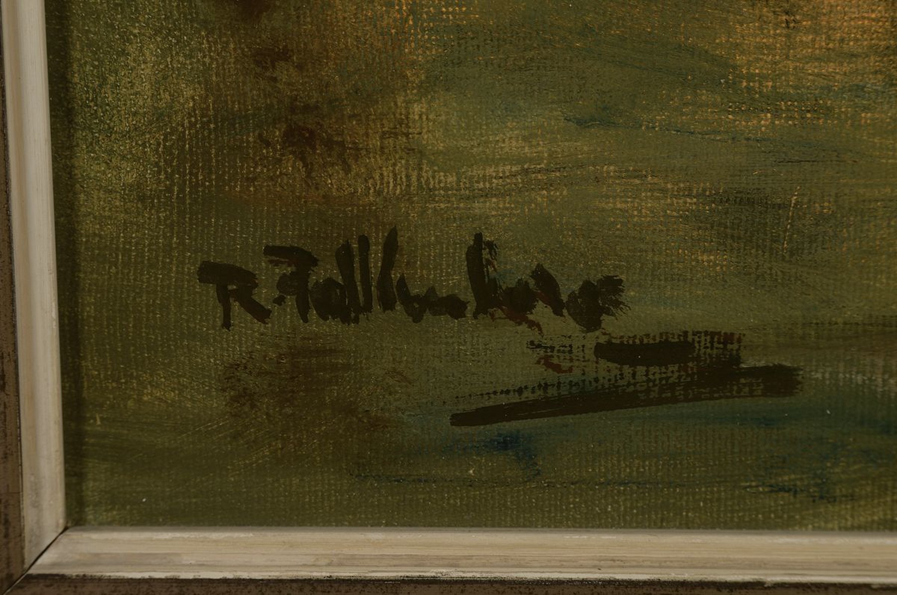 Detail a: Richard Falkenberg, 1875 Wuppertal-1948 Zeulenroda, Blick auf ein Dampfschiff im Hafen, Öl/Lwd, links unten signiert, ca. 70x80cm, R. ca. 80x90cm, ...