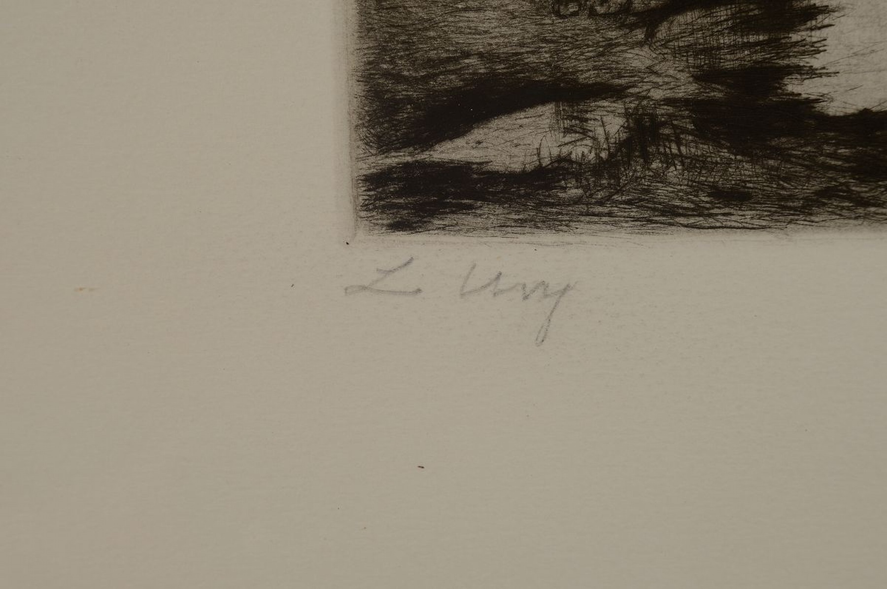 Detail a: Lesser Ury, 1861 Birnbaum-1931 Berlin, holländische Landschaft mit Bäuerin und Windmühle, Radierung, links unten signiert, ca. 17x12.5cm, u.Gl., ...