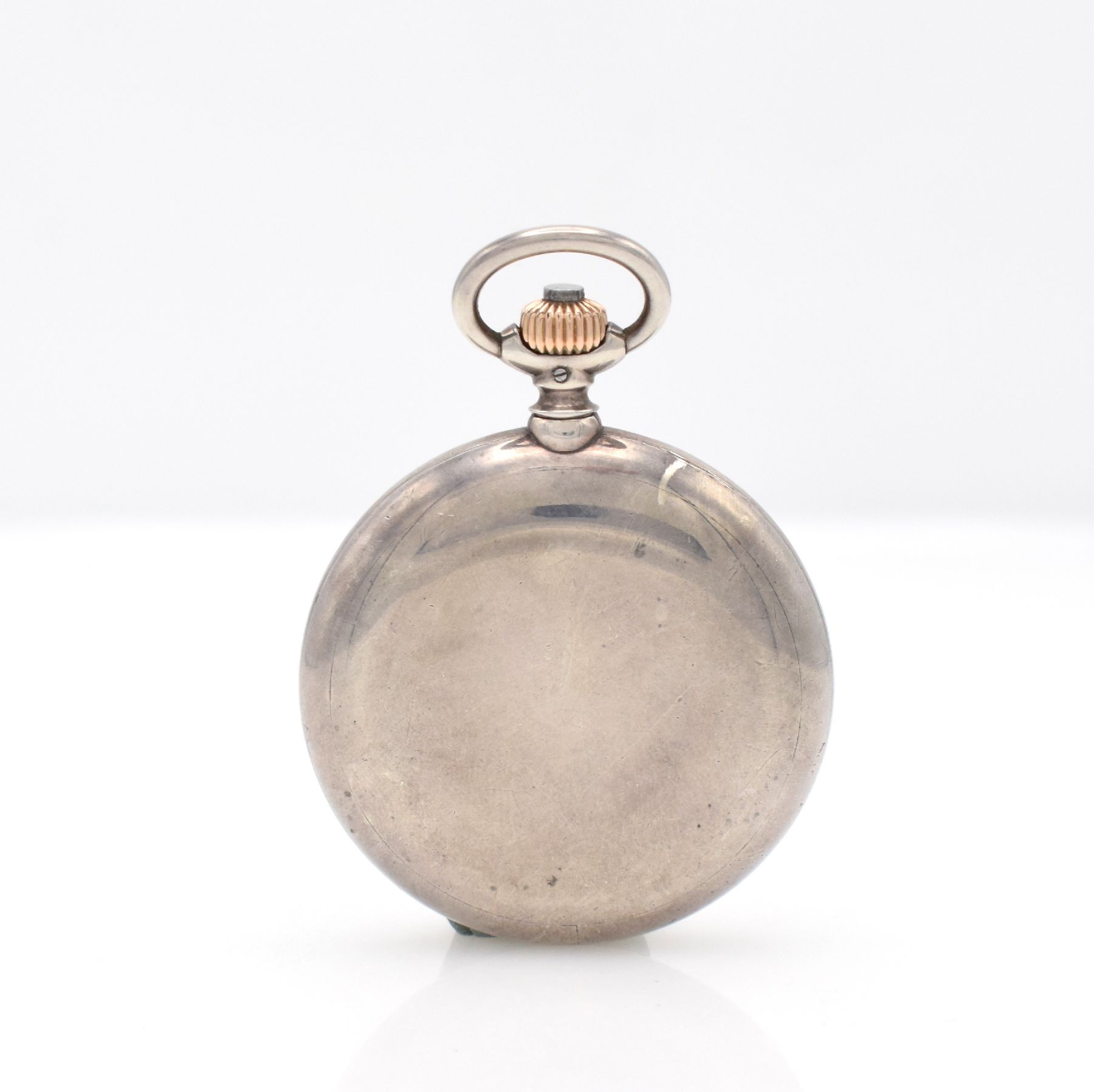 Detail d: A. LANGE & SÖHNE seltene staubdichte Herren- Savonette in Silber, Deutschland 1893, glattes Lucia-Geh. m. à-Goutte-Schlüssen, Sprungdeckel m. ...