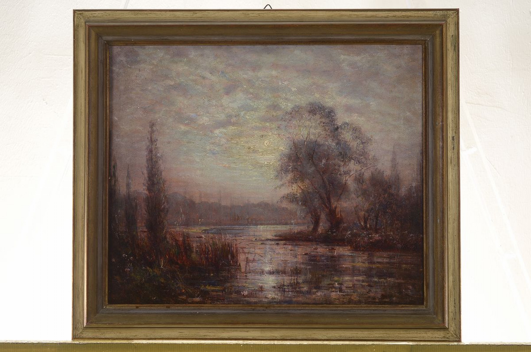 Detail k: Alexander Vincent, tätig Anfang 20. Jh., Xochimilco in Mexico-Stadt, auf Rückseite auf altem Etikett bezeichnet: "Noche de Luna Xochimilco ...