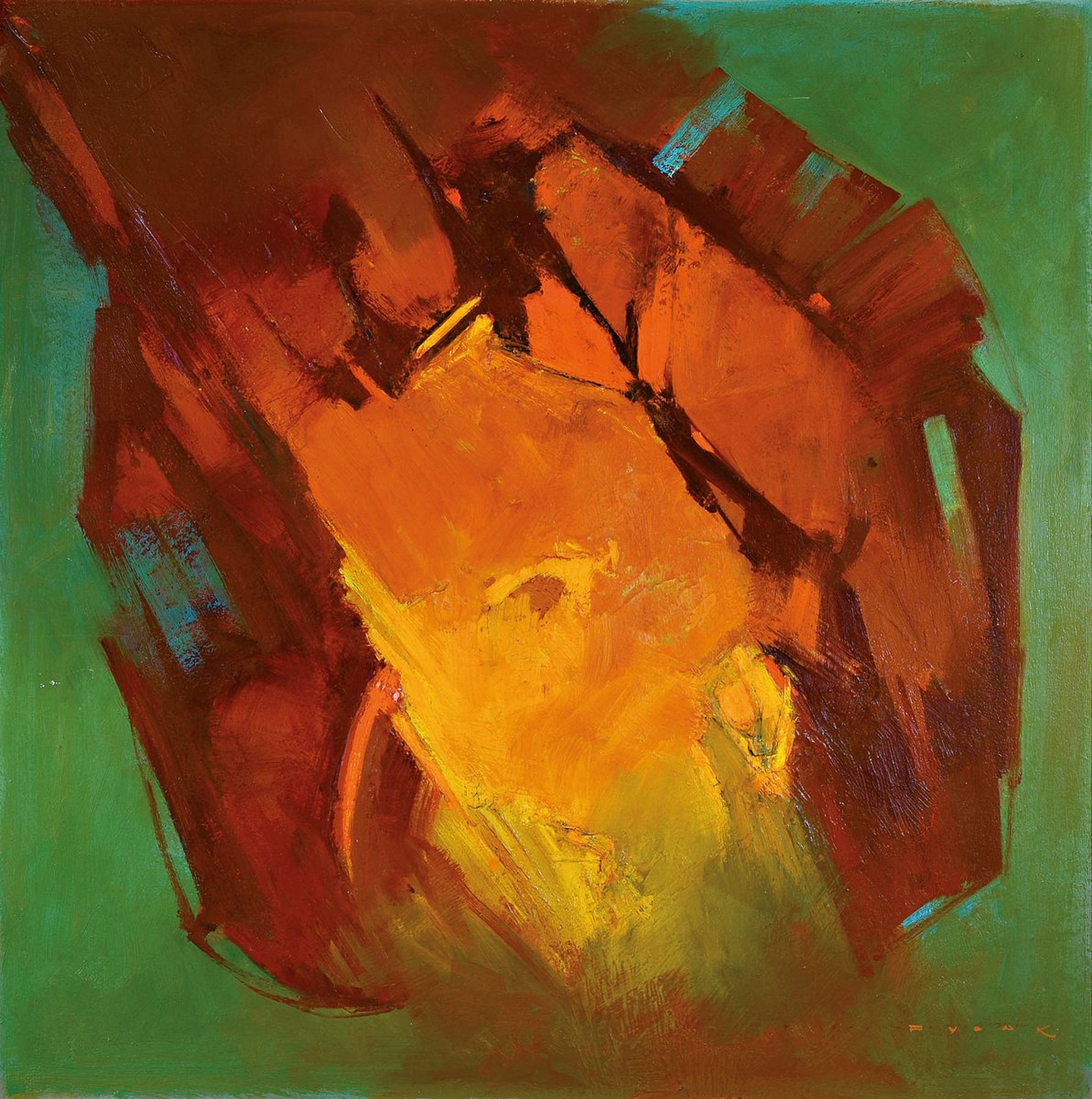 Rudolf Pusak, 1908-1990 Wien, Impressionen Herbst, Öl/Spanplatte, rechts unten signiert, rückseitig nochmals signiert und betitelt, ca. 80x80cm