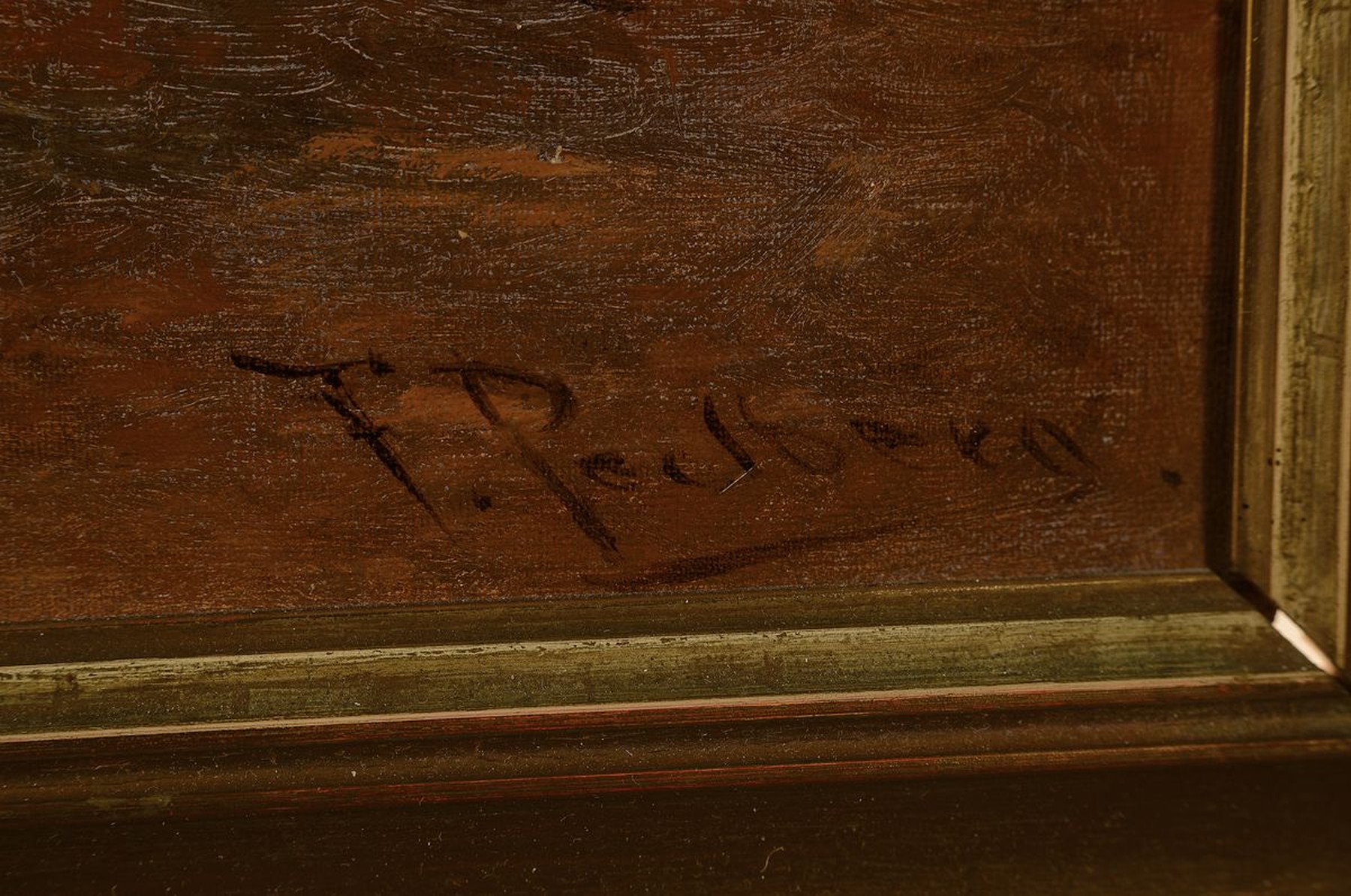 Detail a: Friedrich Perlberg, 1848 Nürnberg-1921 München, Reitende Beduinen in einer Oase, Abendstimmung, Öl/Lwd, rechts unten signiert, ca. 60x90cm, R. ca. ...