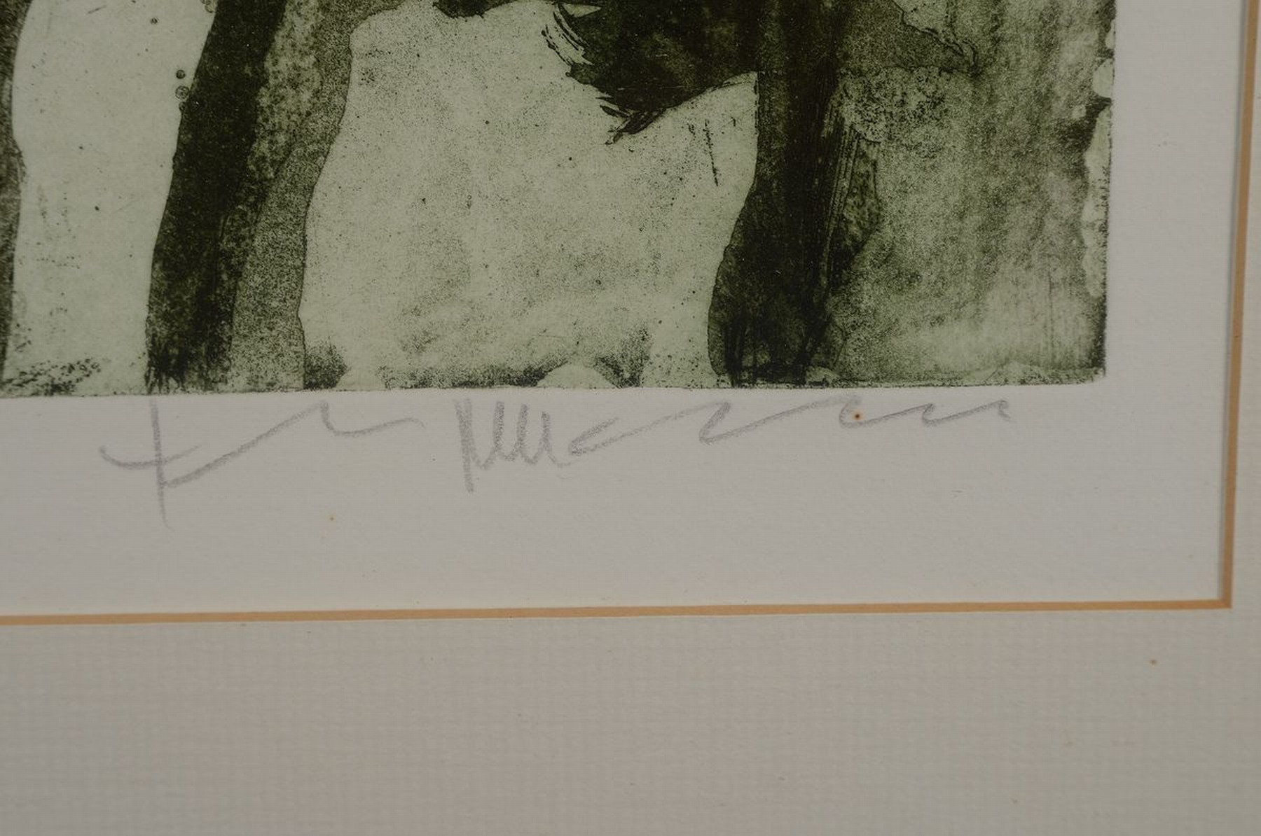 Detail e: Klaus Fußmann,geb. 1938, Farbradierung, Mohnblumen, num. 15/150, handsigniert, 29 x 28 cm, Rahmen, unter Glas