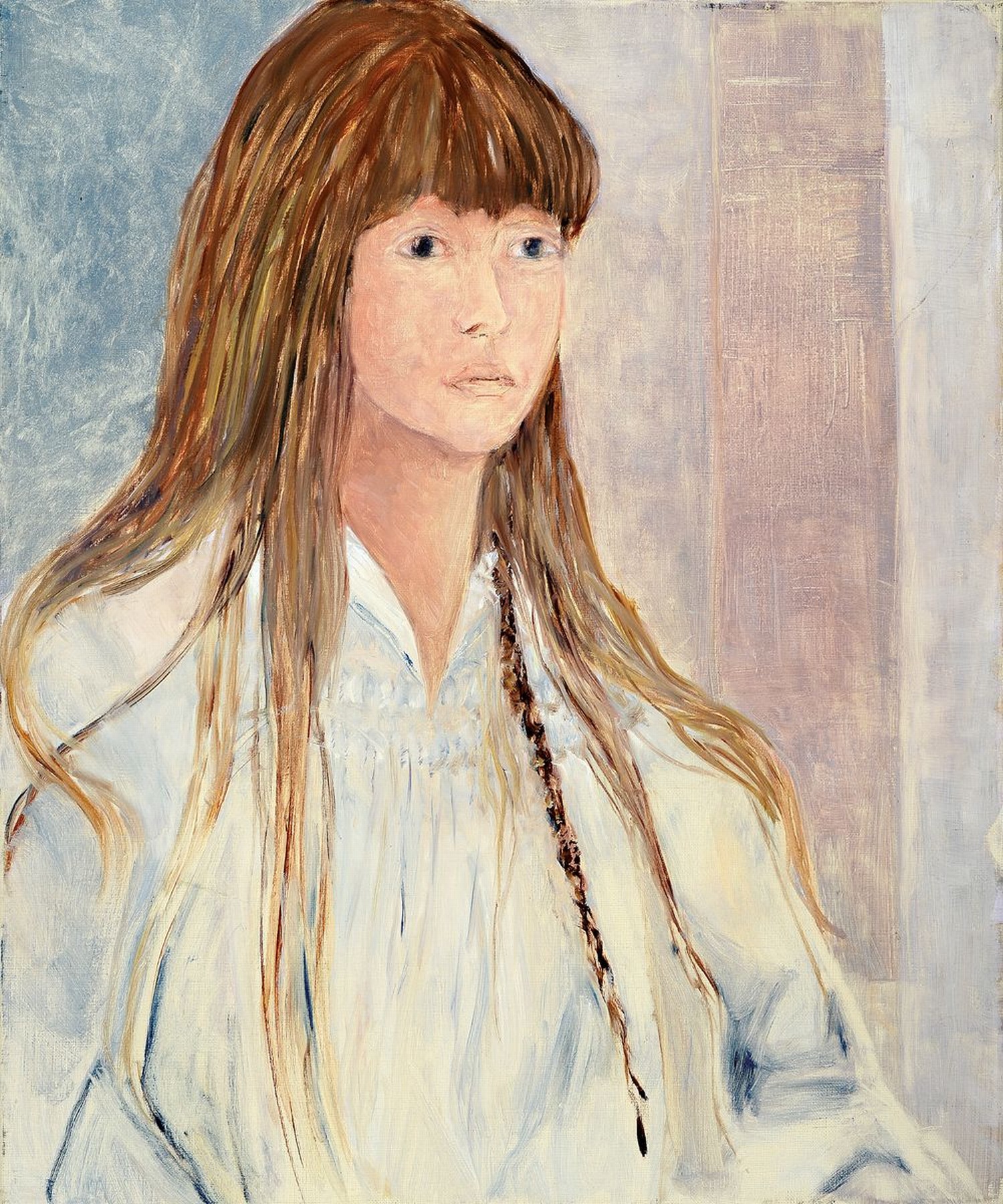 Zuschreibung: Christel Abresch, 1931-2011, Porträt einer jungen Frau, Öl/Lwd, unsigniert,ca. 60x50cm