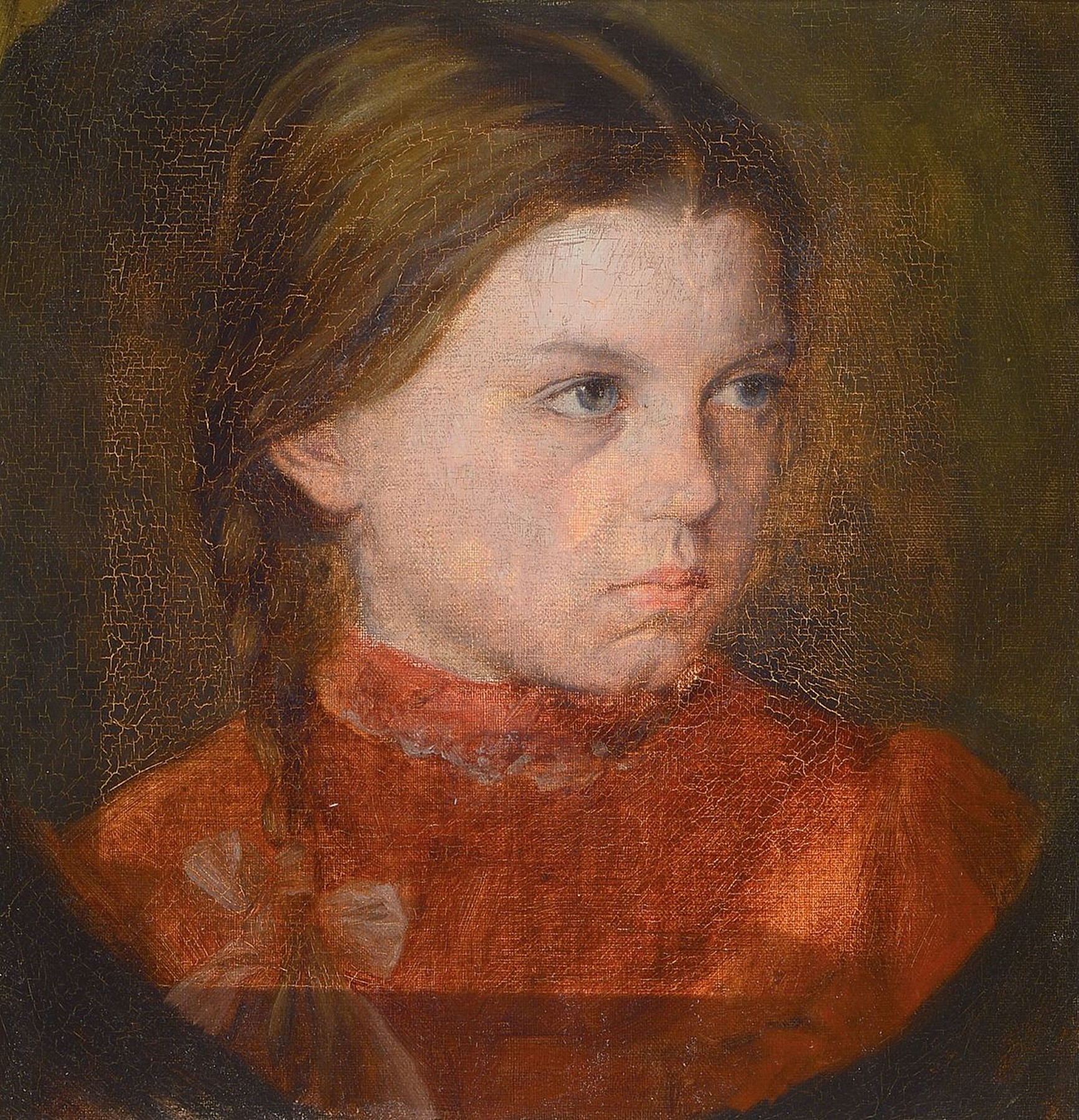 Anna Müller Werner zugeschrieben, Münchener Malerin, Anfang 20. Jh., Mitglied im Reichsverband Bildender Künstler 1927 - 1933, hier: Porträt ...