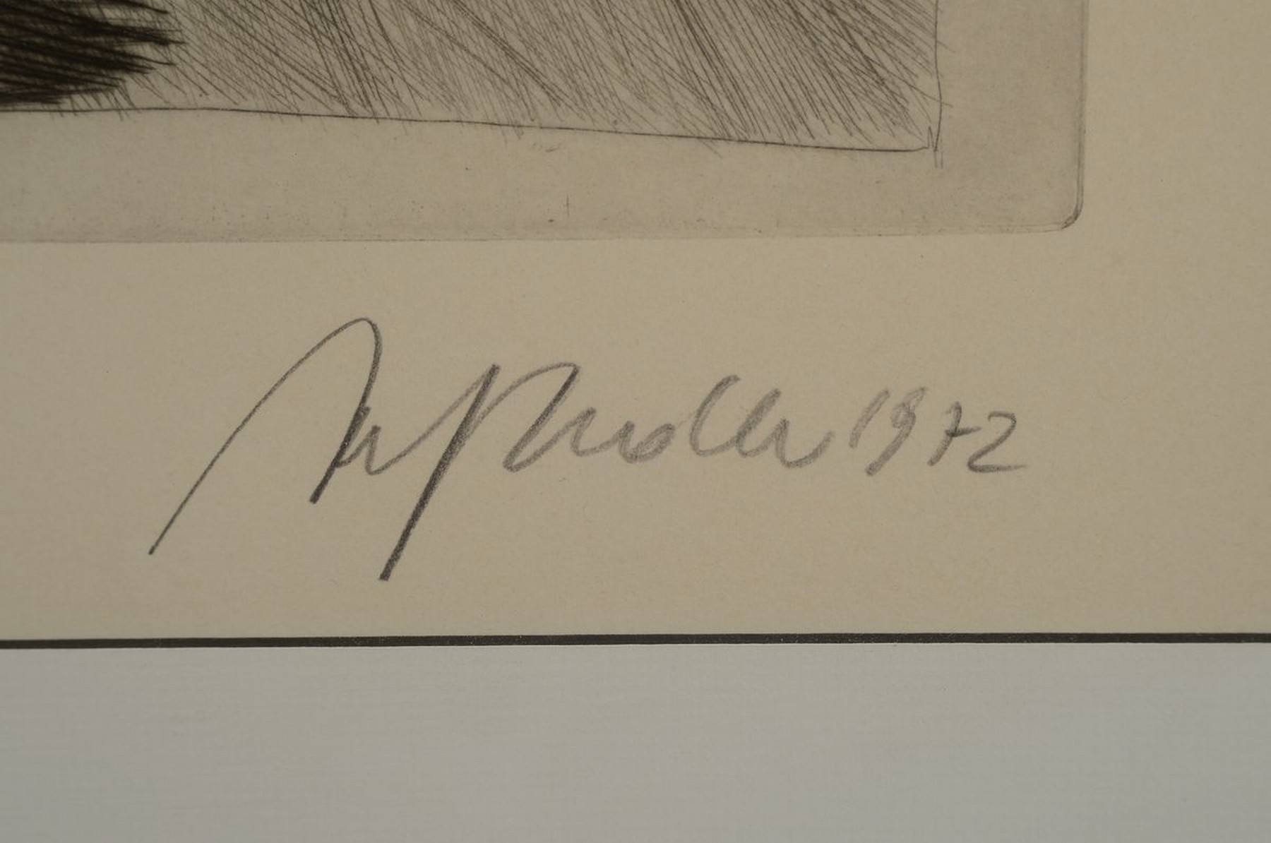 Detail a: Alfred Hrdlicka, 1928-2009, Radierung, handsigniert und dat. 1972, num. 42/99, unter Glas gerahmt, Platte ca. 33x49 cm, gesamt ca. 61x75 cm
