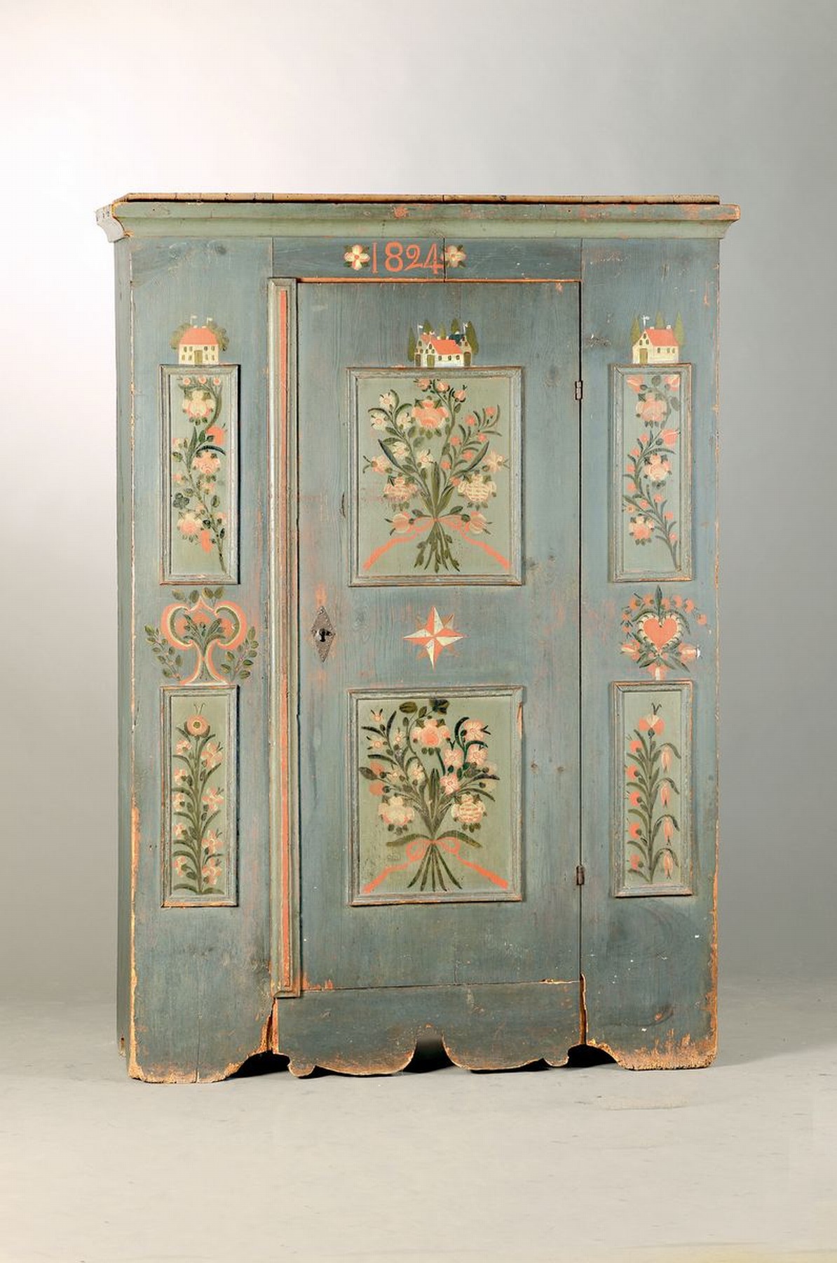 H. Schubert, wohl 30er Jahre, Seelandschaft mit Bauernhaus, Öl/Lwd, re. unten signiert, zwei Leinwandschäden, ca. 55 x 80 cm, Rahmen