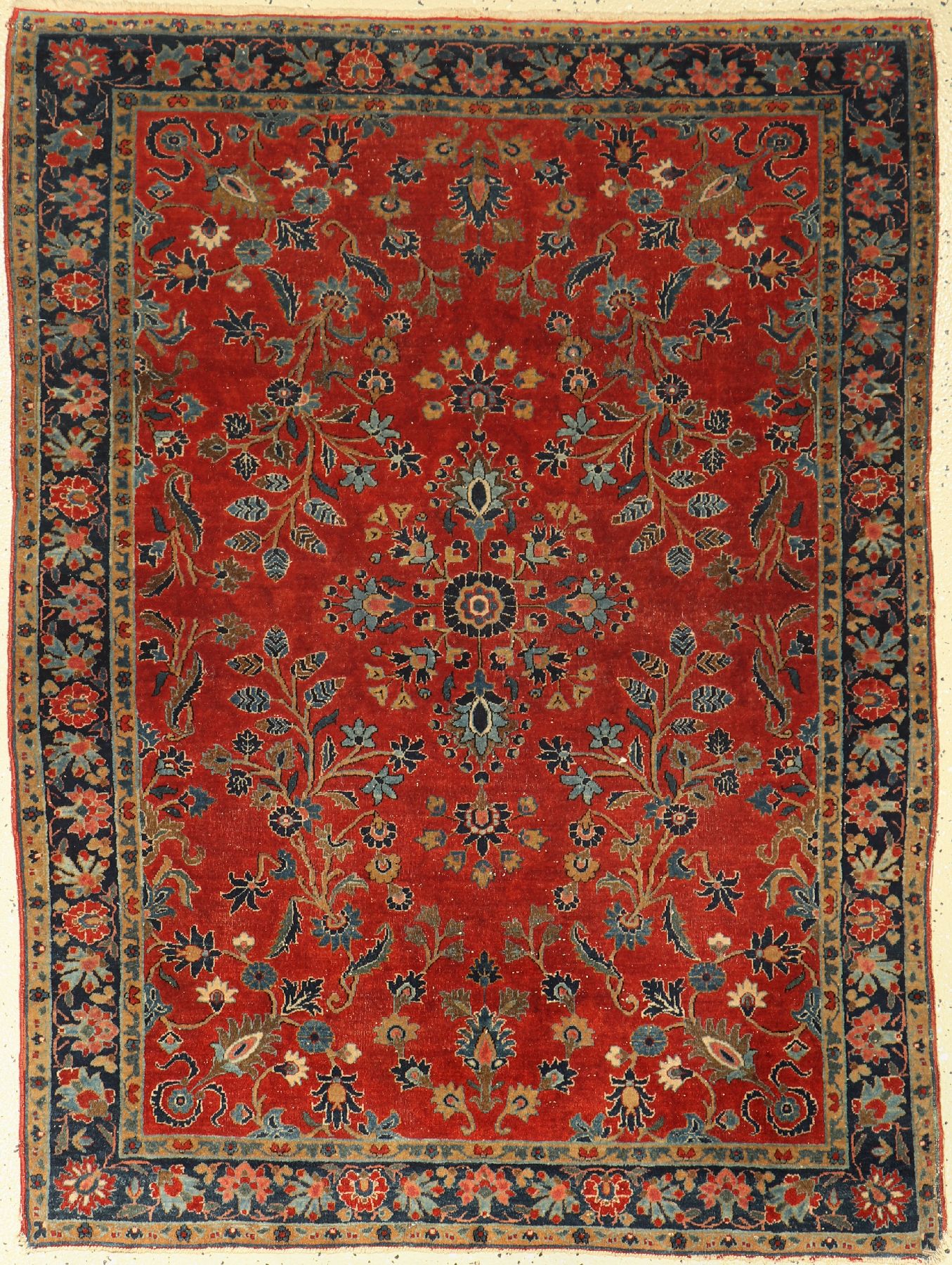 Us Re-Import Keschan antik, Persien, um 1900, Wolle auf Baumwolle, ca. 138 x 103 cm, EHZ: 3