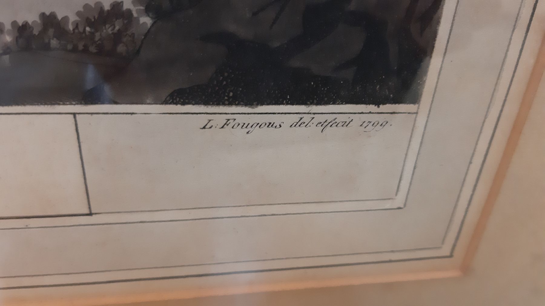 Detail d: L. Fougous, Wien, datiert 1799, früher Stahlstich aquarelliert, Soliman der IIte, türkische Kaiser, l. gebräunt bzw. Altersspuren, unter Glas, ...