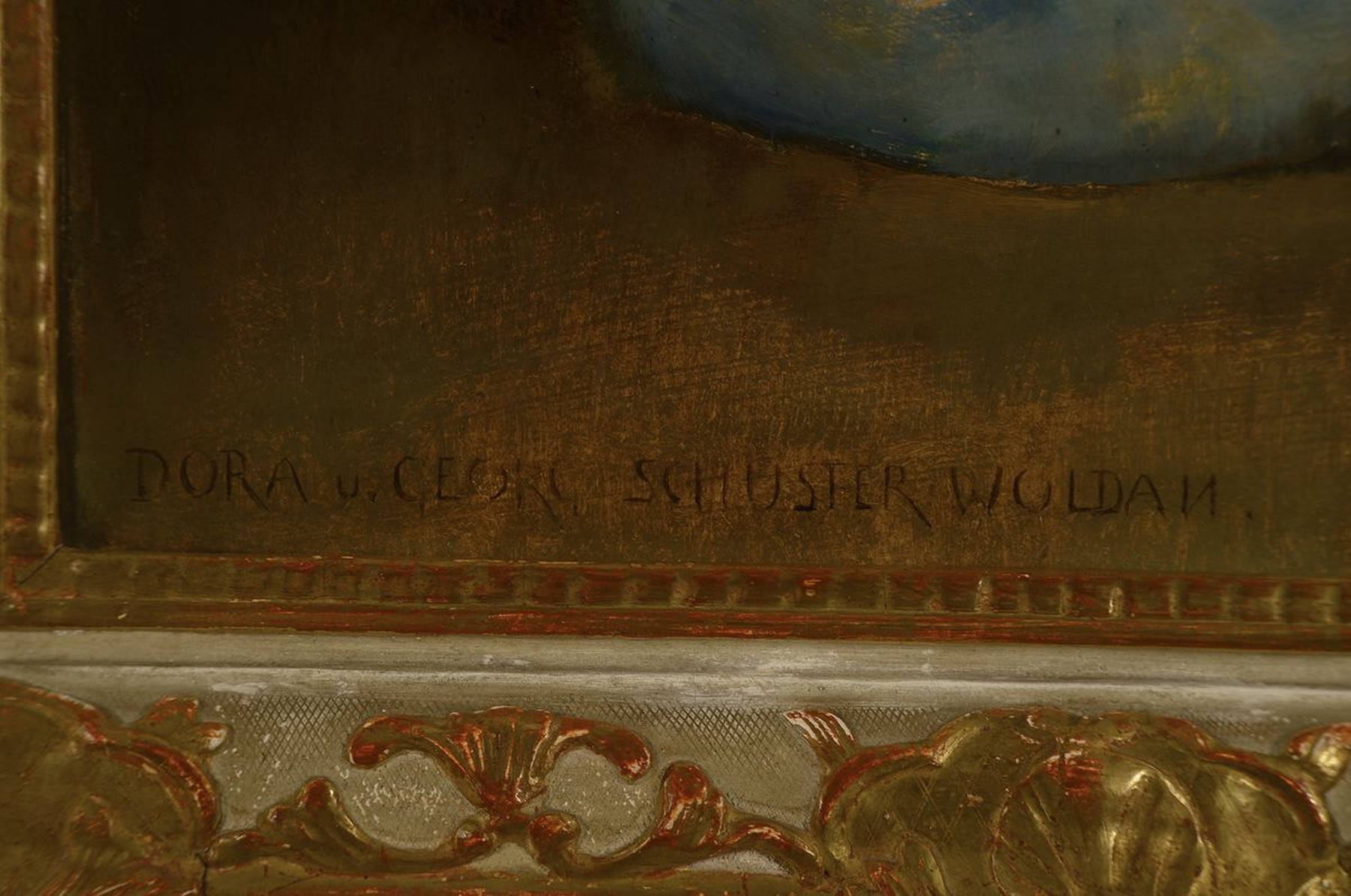 Detail a: Dora und Georg Schuster Woldan, 1864 Nimptsch - 1933 München, Rosenstillleben, Öl/Malkarton, am unteren li. Rand bezeichnet im Gemälde, 37 x 41 ...