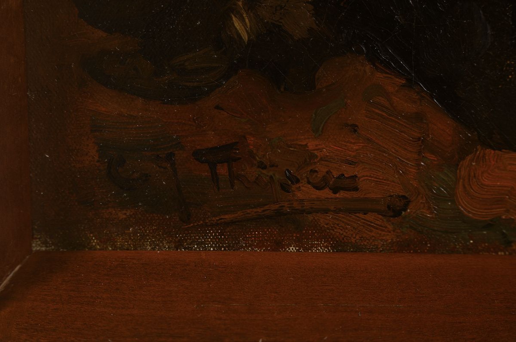 Detail a: Carolus Johannes Thijsen, 1867 Rotterdam - 1917, junge Frau im Liegestuhl, Öl/Malkarton, entspannt im Liegestuhl liegende junge Frau, aufmerksam die ...