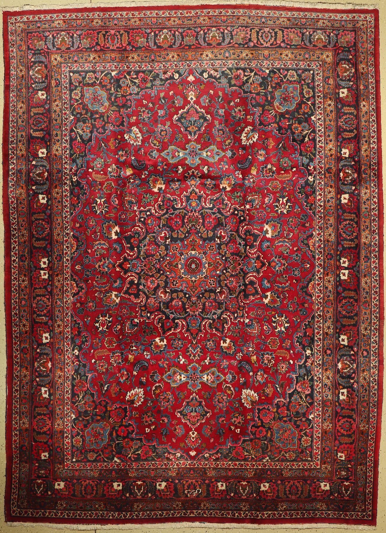 Mesched, Persien, ca. 50 Jahre, Wolle auf Baumwolle, ca. 350 x 250 cm, EHZ: 2