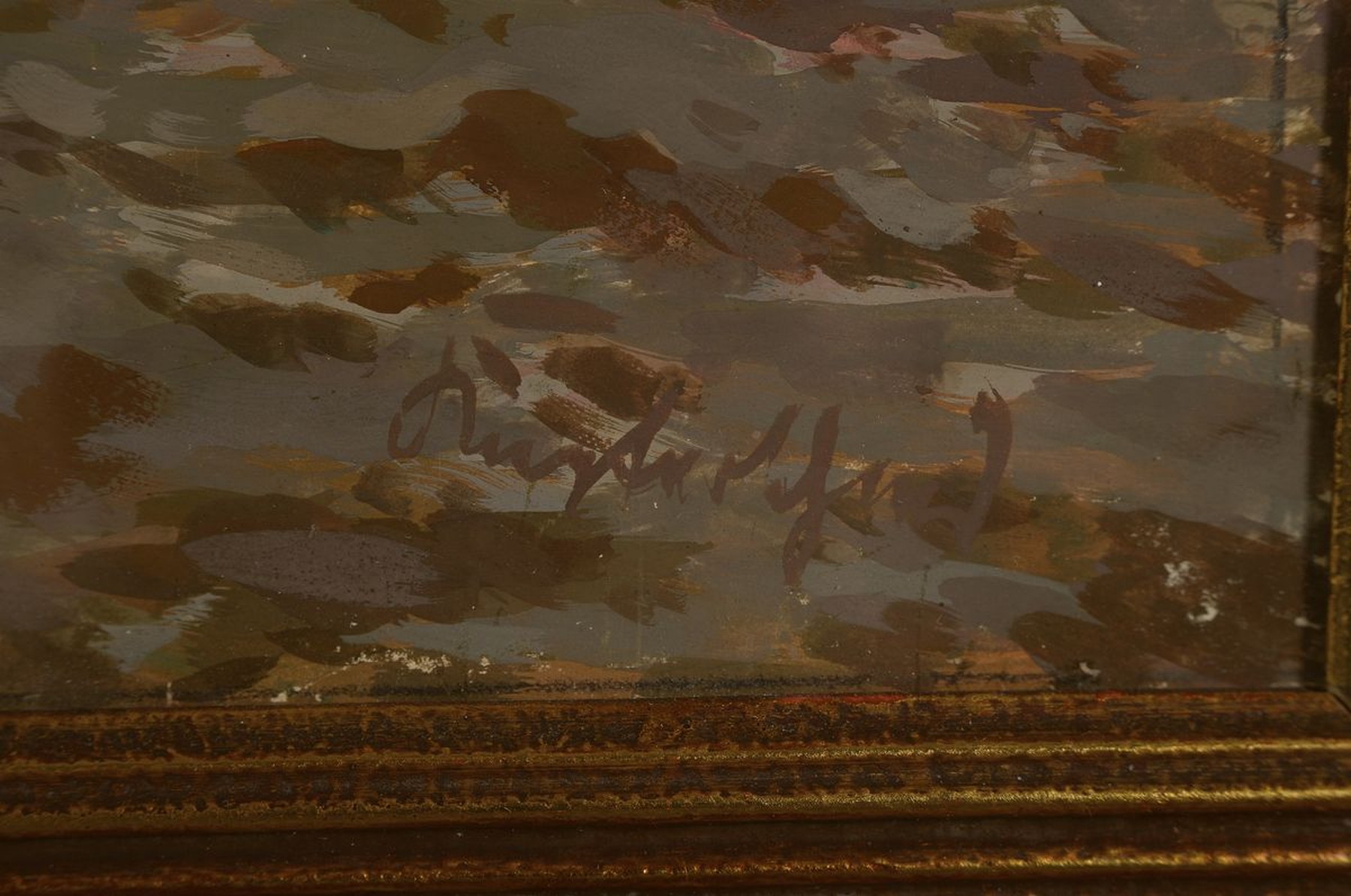 Detail a: Hermann Kupferschmid, 1885 Waldshut-1975 Achern, Blick in den Hamburger Hafen, Gouache auf Papier, rechts unten signiert, ca. 45x58cm, u.Gl., R. ca. ...