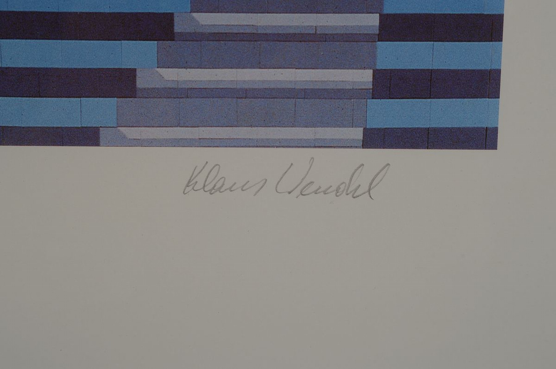 Detail p: Klaus Wendel, 1935 Wollmesheim-2005, Studium an der Akademie Karlsruhe bei Karl Hubbuch, hier. Die Autobahnbrücke bei Speyer, Farboffset, ...
