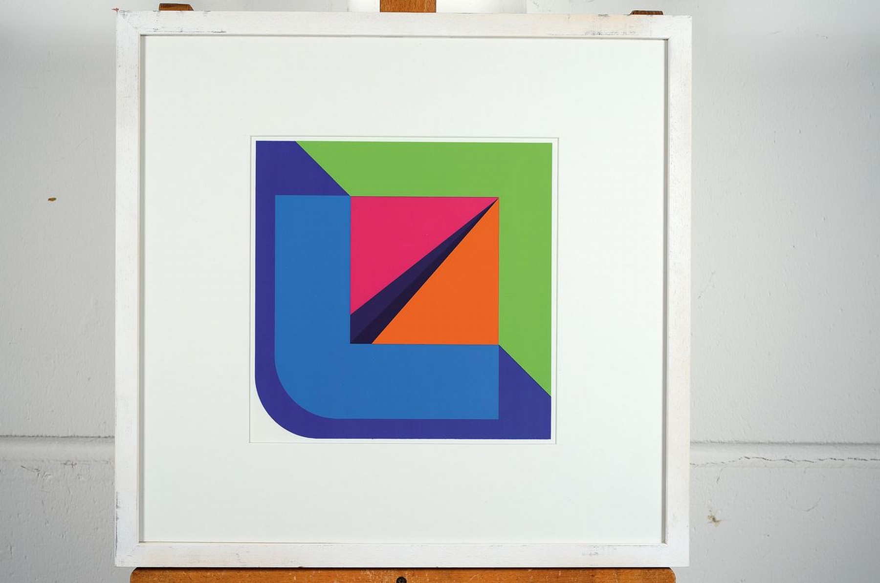 Detail k: Karl Pfahler, 1926-2002, Abstrakte Komposition, Farbsiebdruck, ca 27x27cm, u.Gl., R. ca. 50x52cm