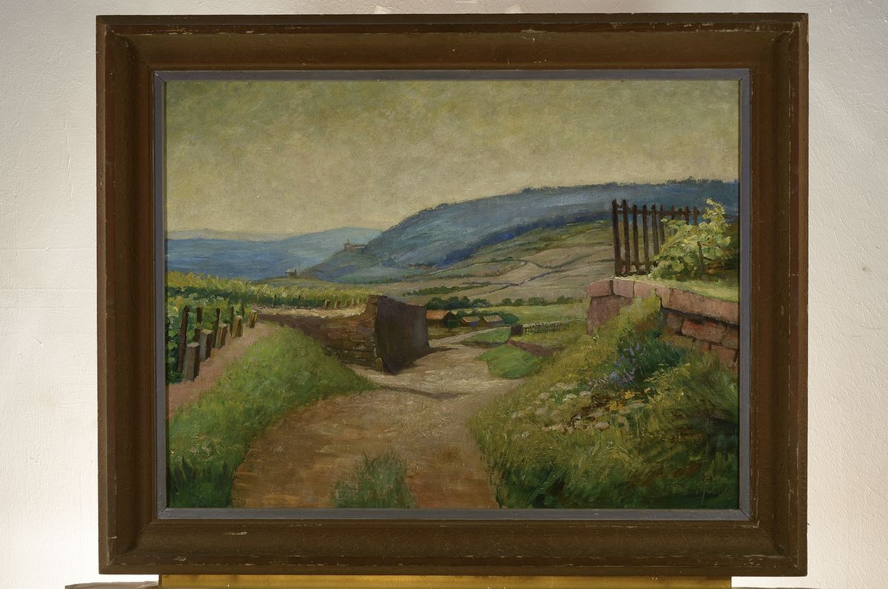 Detail k: Ernst Pfau, 1879 Bad Wimpfen-1965 Bad Dürkheim, Landschaft in der Pfalz, Öl/Lwd, rechts unten signiert, ca. 60x80cm, R. ca. 74x94cm