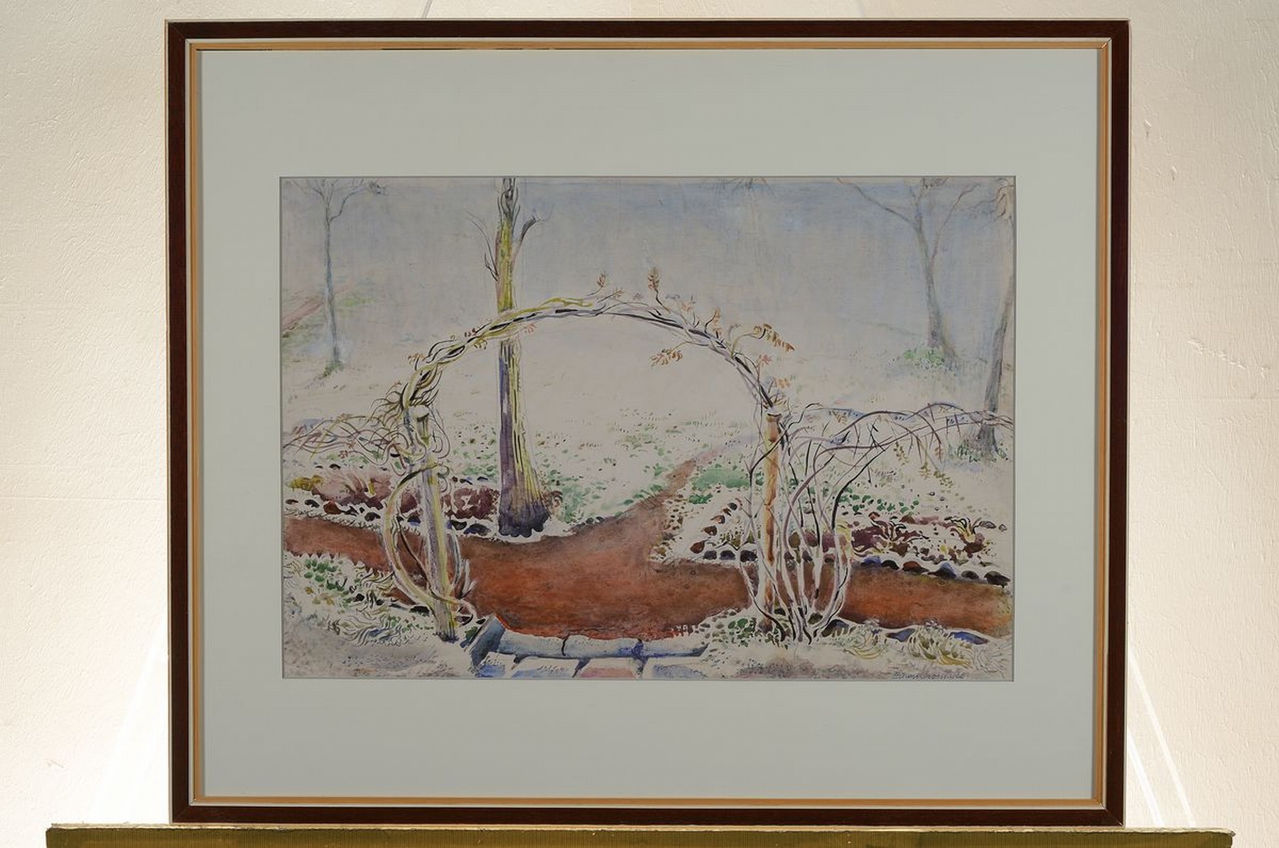 Detail k: Eugen Croissant, 1898 Landau-1976 Breitbrunn, verschneite Winterlandschaft, Aquarell auf Papier, rechts unten signiert, ca. 30x47cm, PP, u.Gl., R. ...