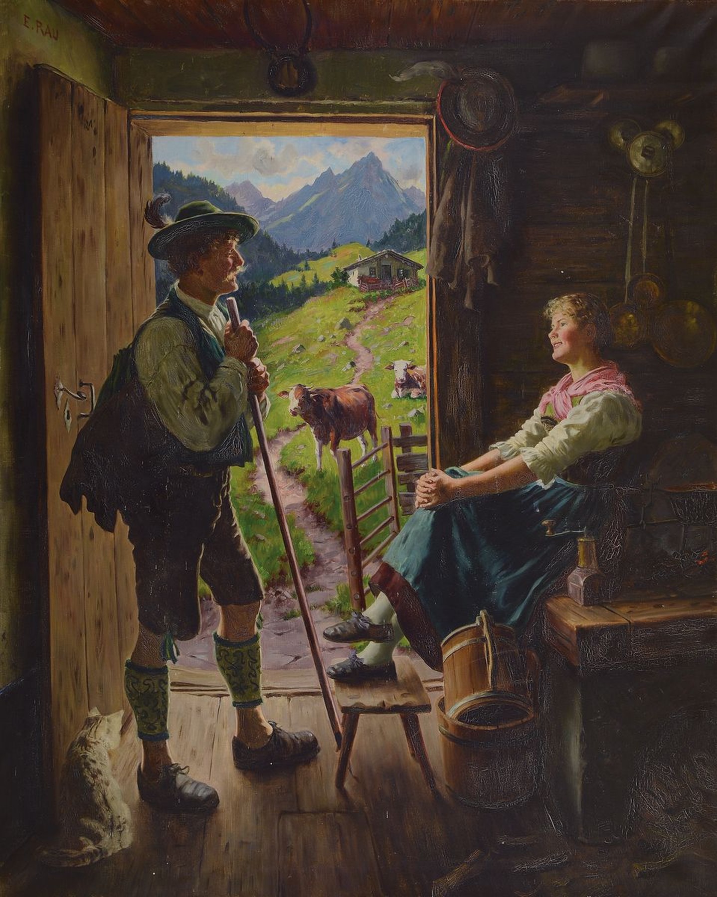 Emil Rau, 1858 Dresden-1937 München, Studium an der Dresdener Kunstakademie bei Leon Pohle und Ferdinand Pauweis, 1879 Studium an der Königlichen ...