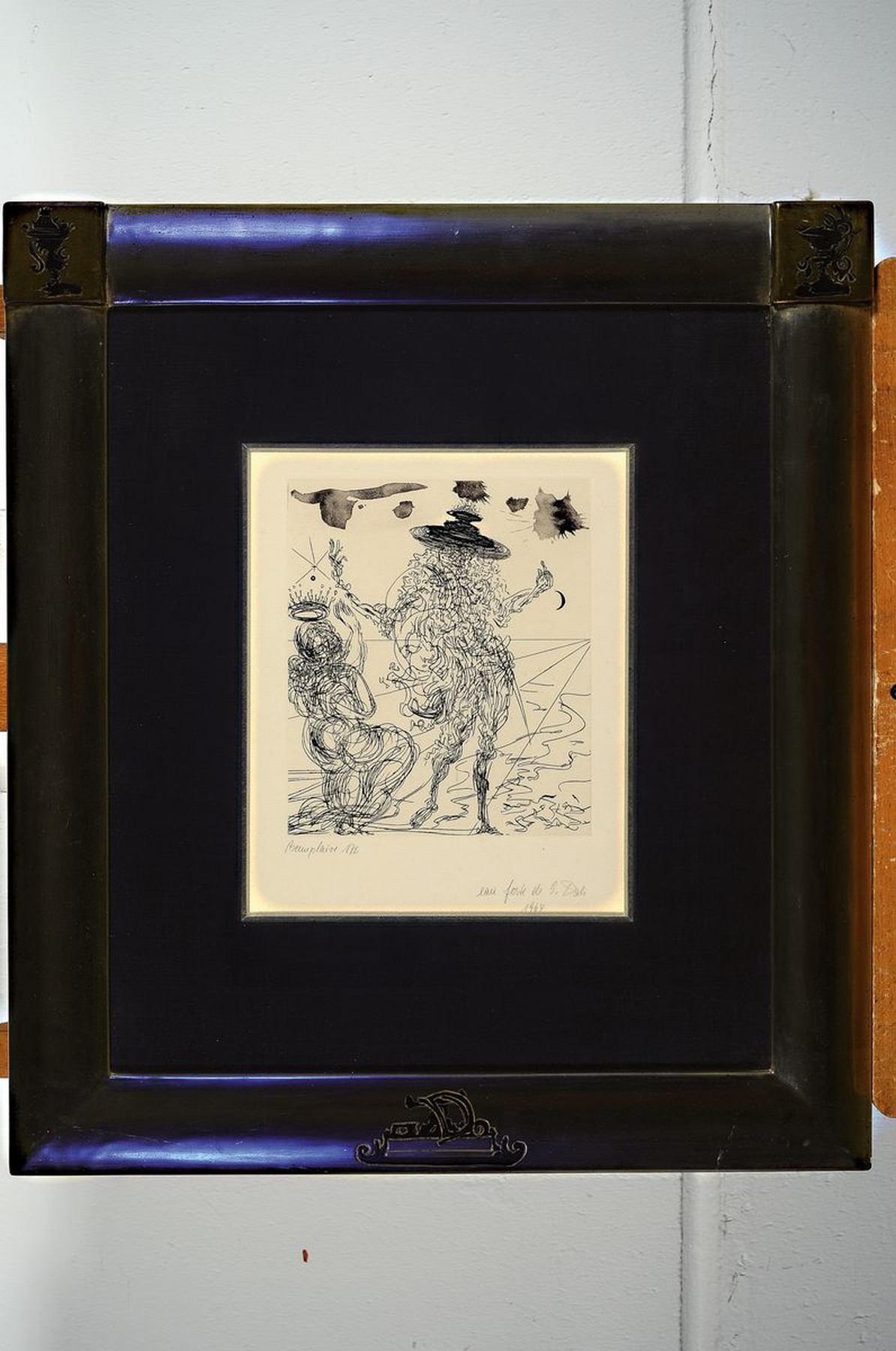 Detail k: Salvador Dali, 1904 Figureas-1989 Lligat, Graveurarbeit aus der Illustration Serie "Das Schloss von Otranto 1964, bezeichnet Bennplaire 172, ...