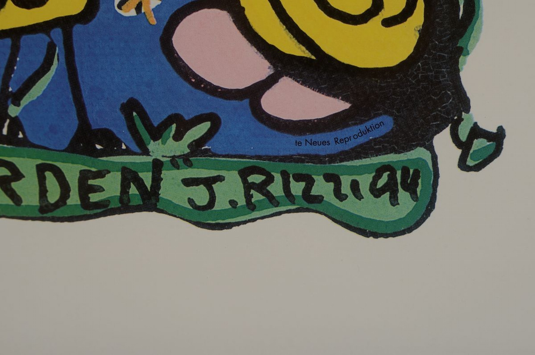 Detail a: James Rizzi, 1930-2011, Lithografie, magic garden, sign., dat. 94, unter Glas gerahmt, gesamt ca. 70x50 cm