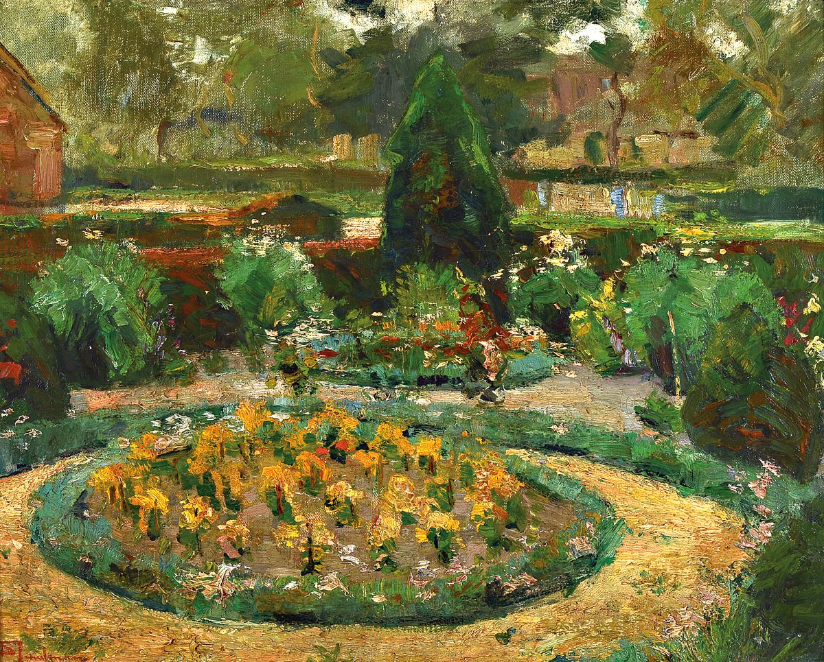 David Schulman, 1881 Hilversum-1966 Laren, Blick in den Park, Öl/Lwd, links unten sign., 41x51cm, R.ca. 53x63cm