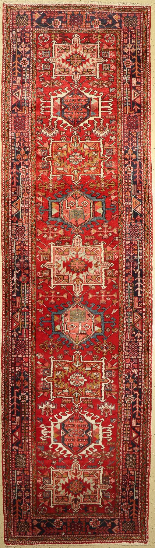Karadja, Persien, ca. 60 Jahre, Wolle auf Baumwolle, ca. 426 x 117 cm, EHZ: 2