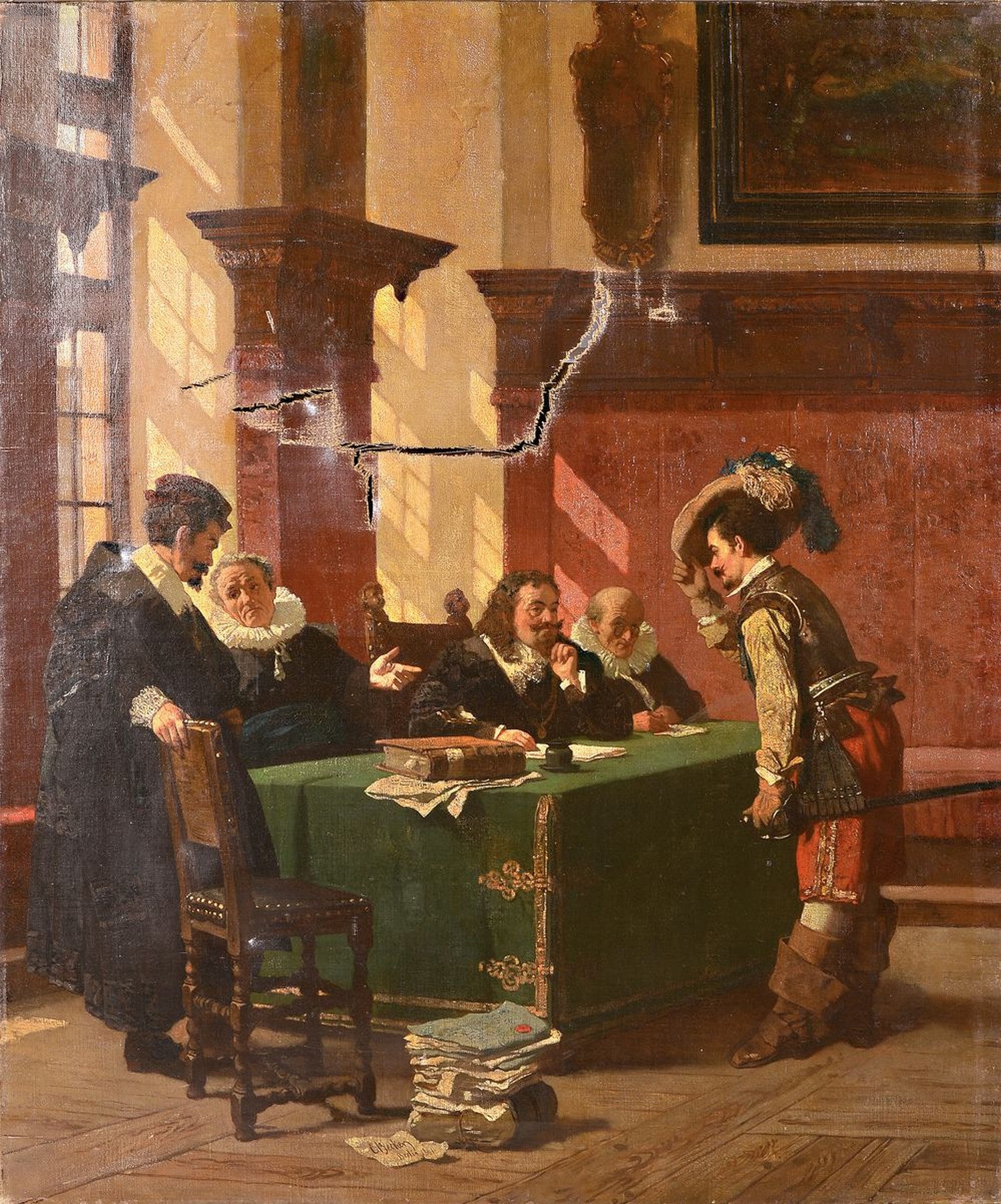 Detail f: Carl Ludwig Friedrich Becker, 1820 Berlin - 1900, deutscher Historienmaler, Mitglied und später Präsident der Preussischen Akademie der Künste, ...