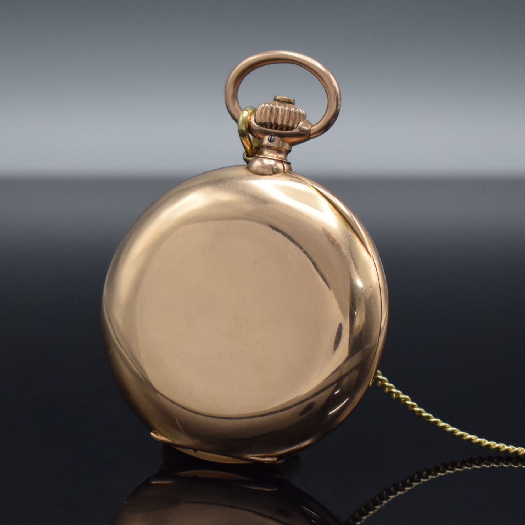 Detail d: FRIEDRICH SITTO Wien interessante & schwere Savonette mit Widmung von Friedrich Prinz zu Sayn und Wittgenstein in RoseG 585/000, um 1902, massives ...