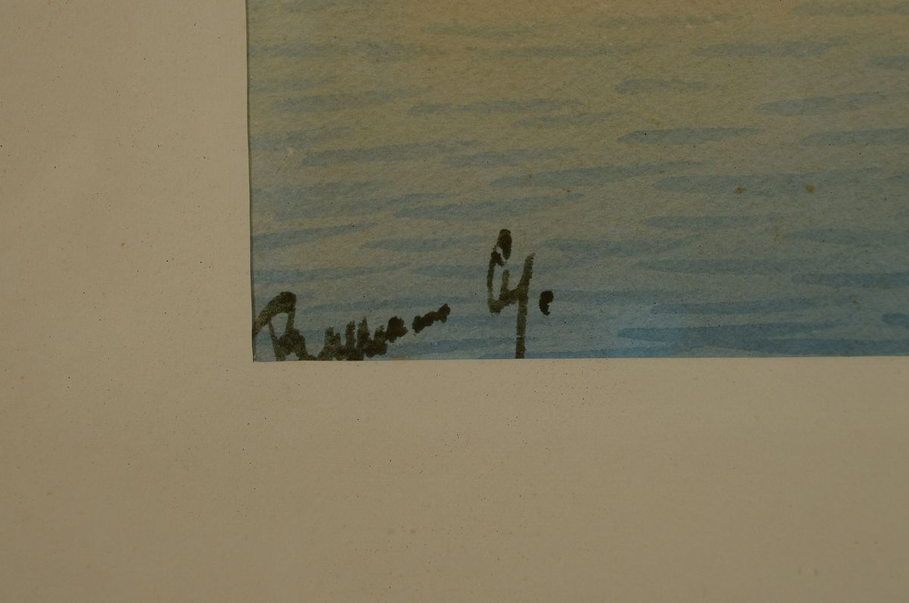 Detail c: Unbekannter Maler, um 1900, Blick auf den Dogenpalast in Venedig, ca. 26x46cm, links unten signiert, PP, u.Gl., R. ca. 43x83cm