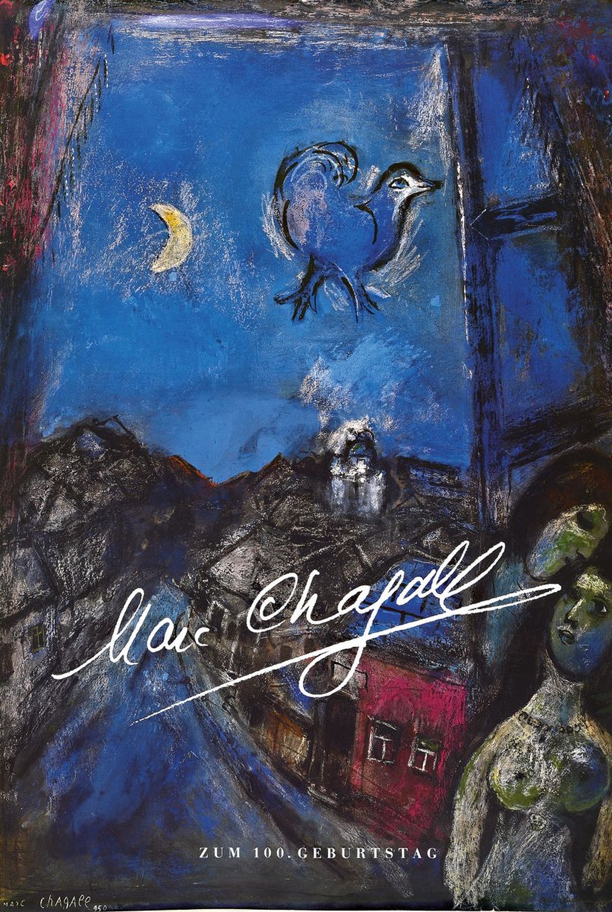 Marc Chagall, 1887-1985, Kalender zum 100. Geburtstag, 80x60 cm
