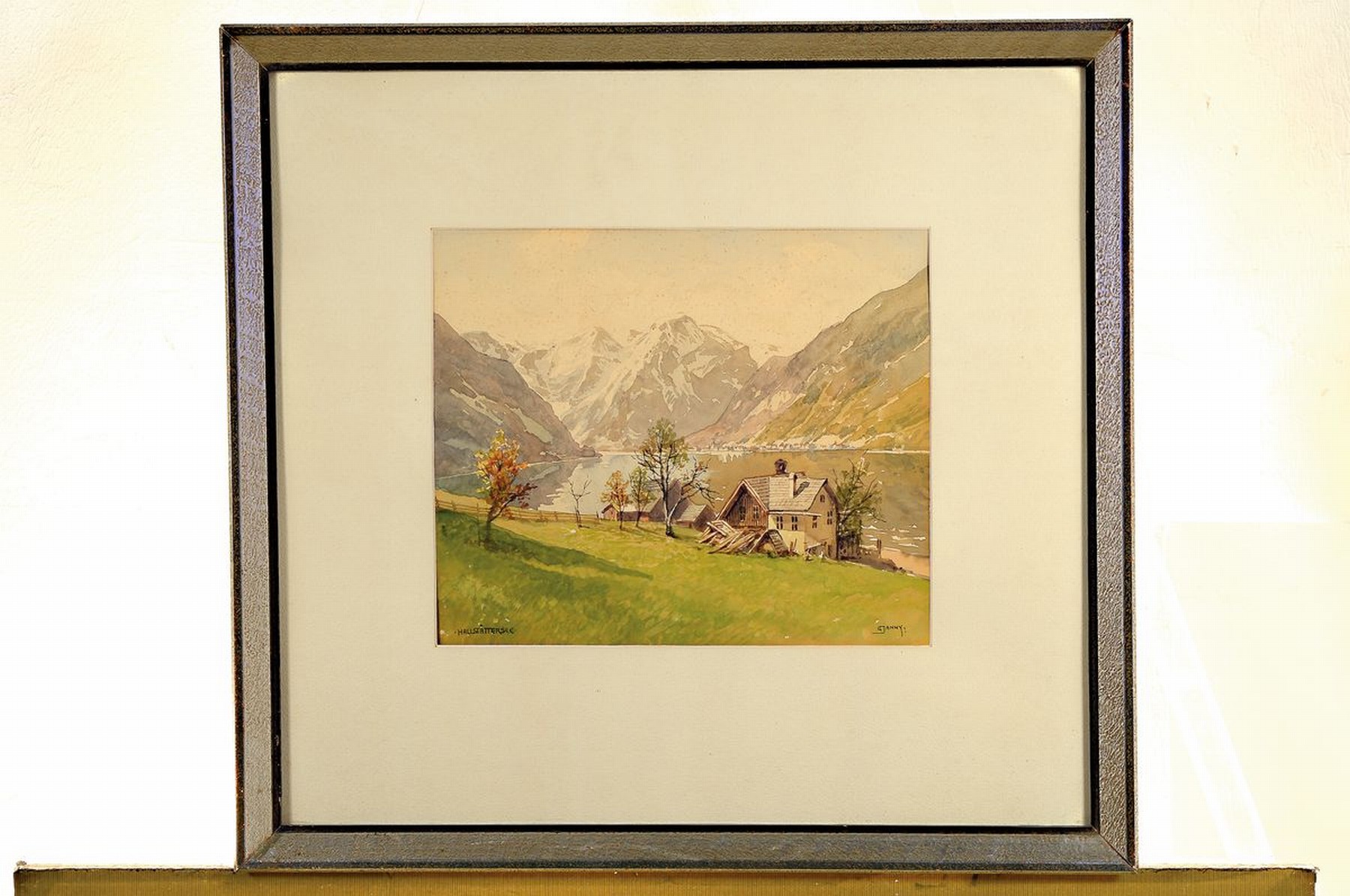 Detail k: Georg Janny, 1864-1946 Wien, Blick auf den Hallstätter See, Aquarell auf Papier, rechts unten signiert, links unten bez.: Hallstätter See, ca. ...