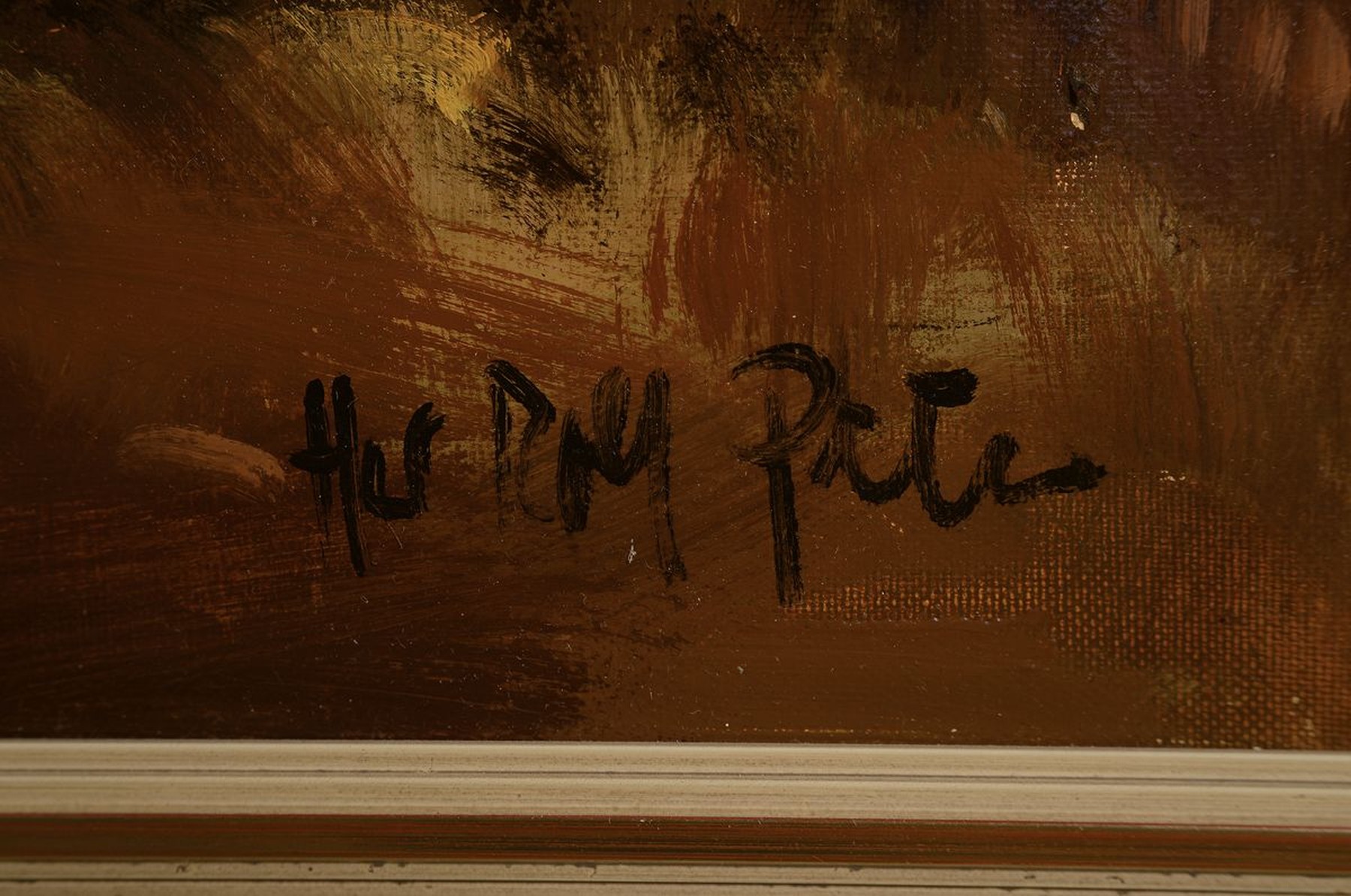Detail c: Hans Rolf Peter, 1926-2020 Neustadt /Wstr., Am Jordan, rückseitig so betitelt, Öl/Lwd, rechts unten signiert, ca. 70x100cm, R. ca. 84x114cm