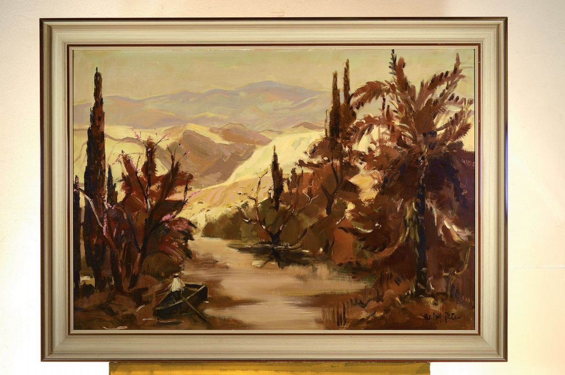 Detail k: Hans Rolf Peter, 1926-2020 Neustadt /Wstr., Am Jordan, rückseitig so betitelt, Öl/Lwd, rechts unten signiert, ca. 70x100cm, R. ca. 84x114cm