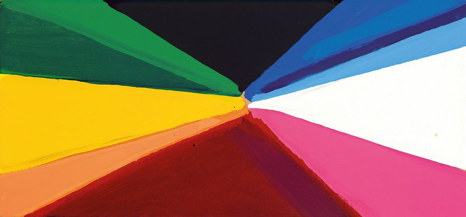 Lambert Maria Wintersberger, 1941-2013, Farbkreis, Gemälde von 2004, Öl/Holz, ca. 29.5x58.5cm, unsigniert, aus dem Nachlass des Künstlers, ...