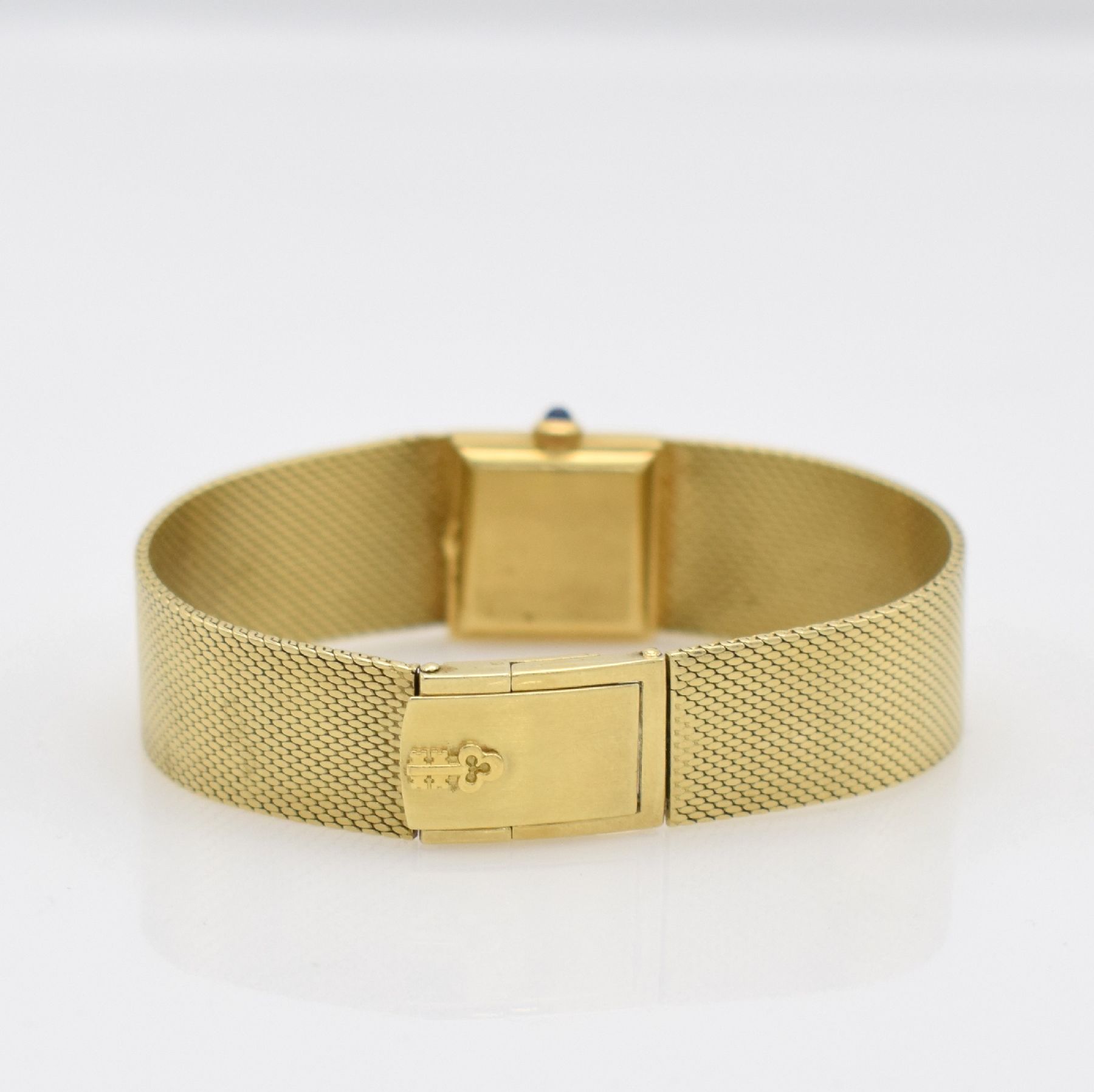 Detail d: CORUM Damenarmbanduhr in GG 585/000 & 750/000, Schweiz um 1965, Handaufzug, 2-teil. Geh. in GG 750/000, Lünette m. röm. Zahlen, neutr. ...