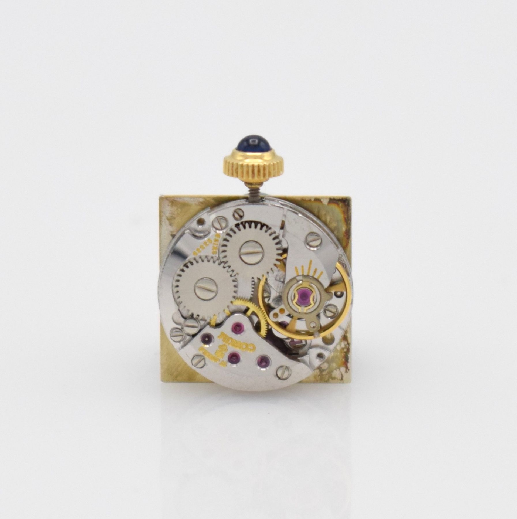 Detail g: CORUM Damenarmbanduhr in GG 585/000 & 750/000, Schweiz um 1965, Handaufzug, 2-teil. Geh. in GG 750/000, Lünette m. röm. Zahlen, neutr. ...