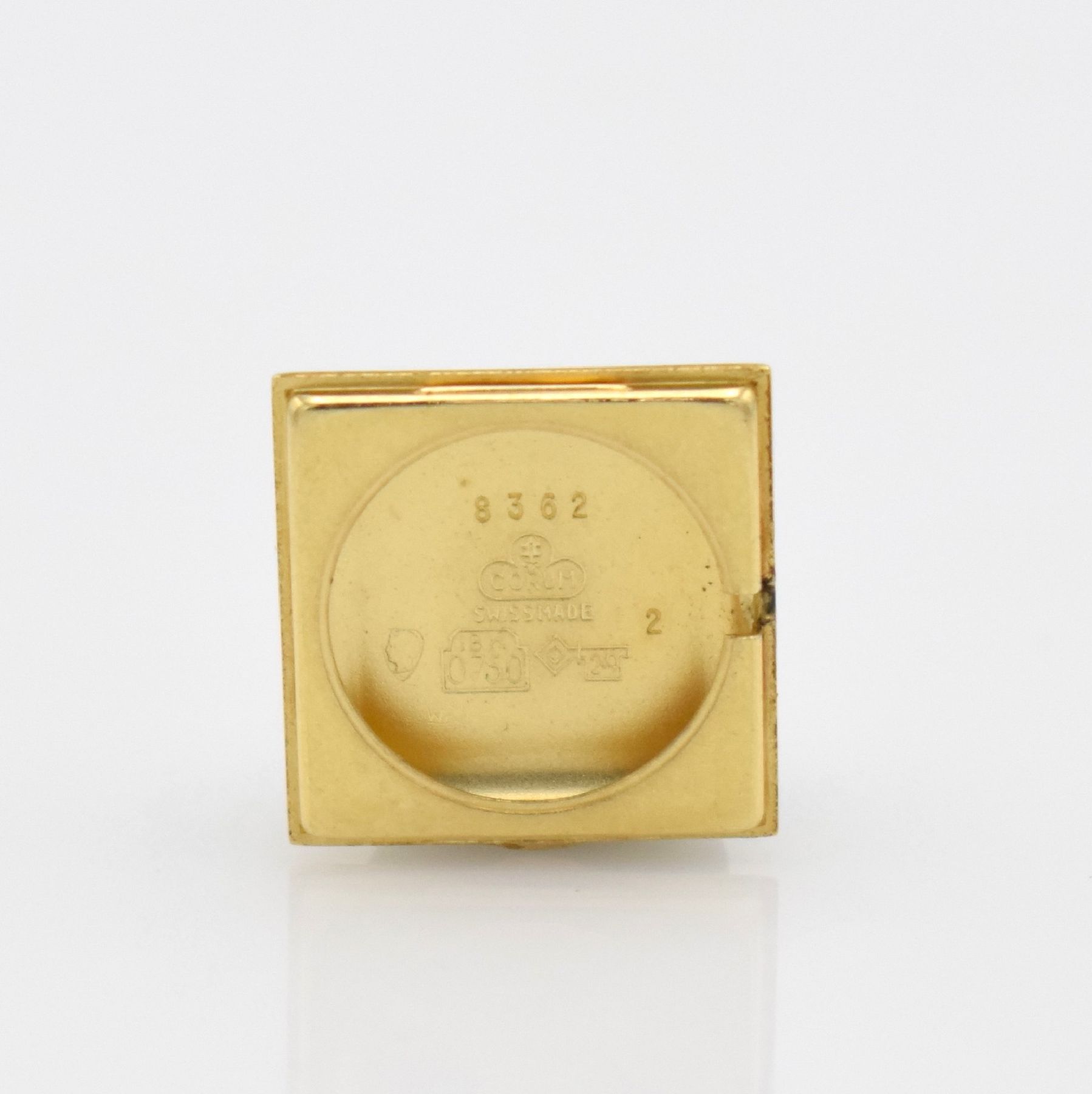 Detail h: CORUM Damenarmbanduhr in GG 585/000 & 750/000, Schweiz um 1965, Handaufzug, 2-teil. Geh. in GG 750/000, Lünette m. röm. Zahlen, neutr. ...