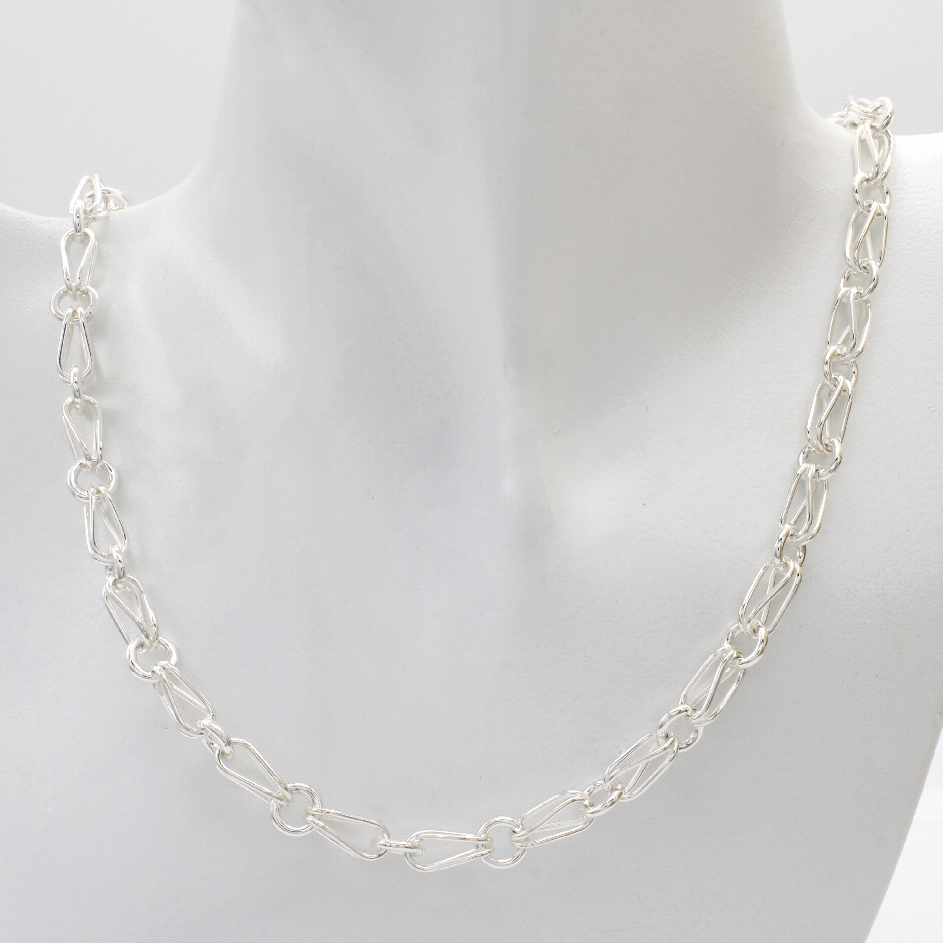 Image 26170210 - Gliederkette, 925er Silber, Karabinerschl., L. ca. 45 cm