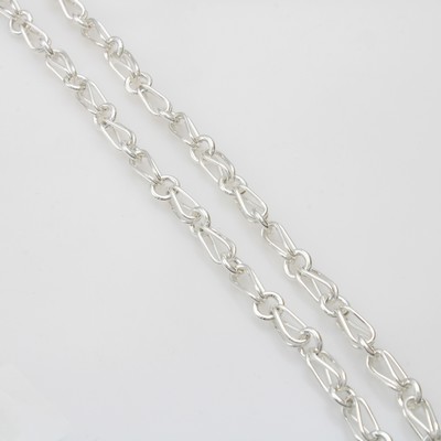 26170210a - Gliederkette, 925er Silber, Karabinerschl., L. ca. 45 cm