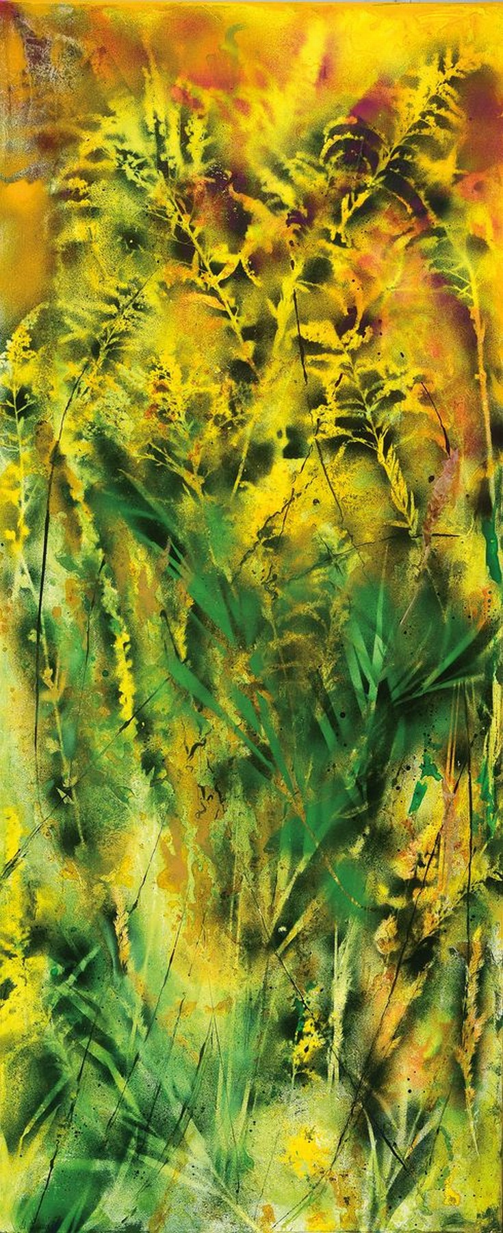 Marion Schmidt, geb. 1963 Eschwege, Spätsommer, Acryl/Lwd, links unten signiert, ca. 120x50cm