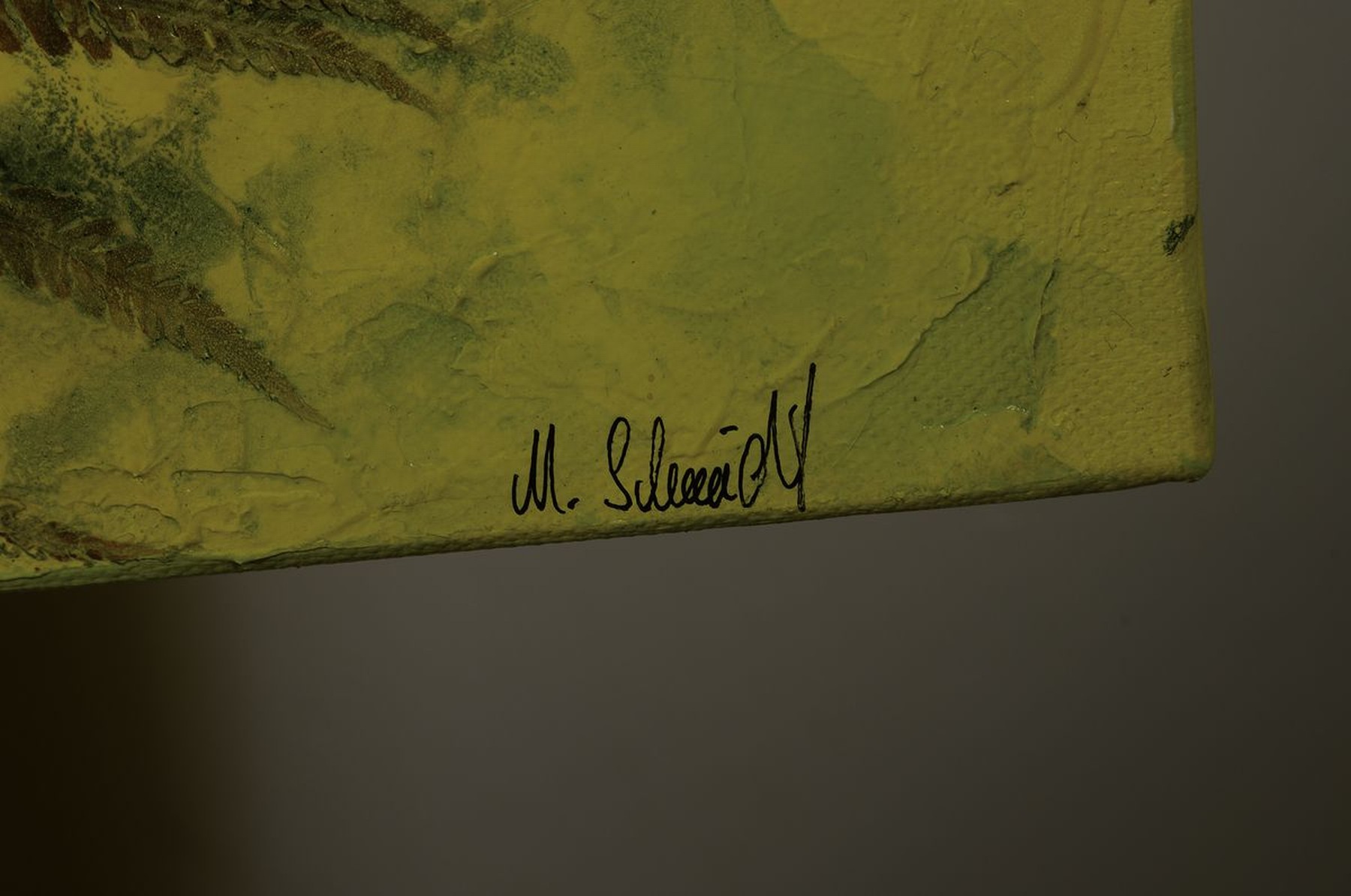 Detail a: Marion Schmidt, geb. 1963 Eschwege, Oase der Kraft, Acryl/Lwd, rechts unten signiert, ca. 100x100cm