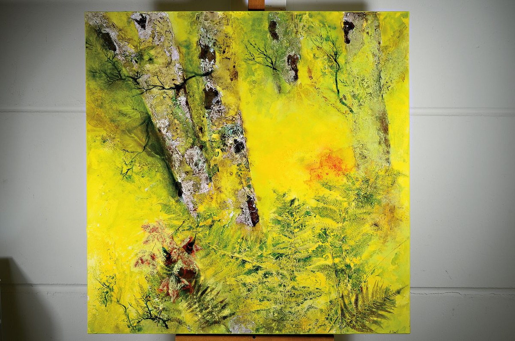 Detail k: Marion Schmidt, geb. 1963 Eschwege, Oase der Kraft, Acryl/Lwd, rechts unten signiert, ca. 100x100cm