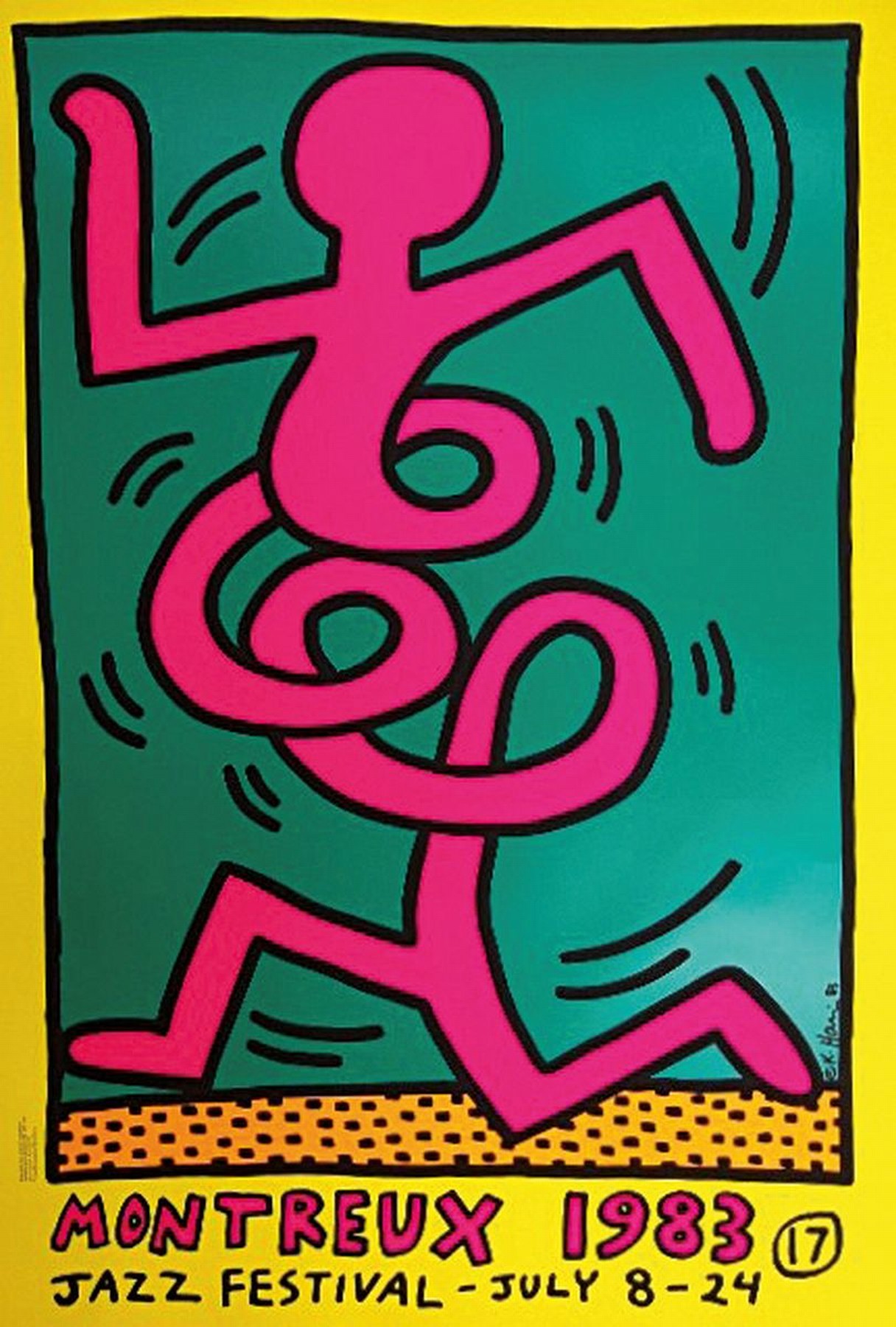 Keith Haring, 1958-1990, Konvolut 3x Montreux 1983, unsign., je ca. 96x69 cm