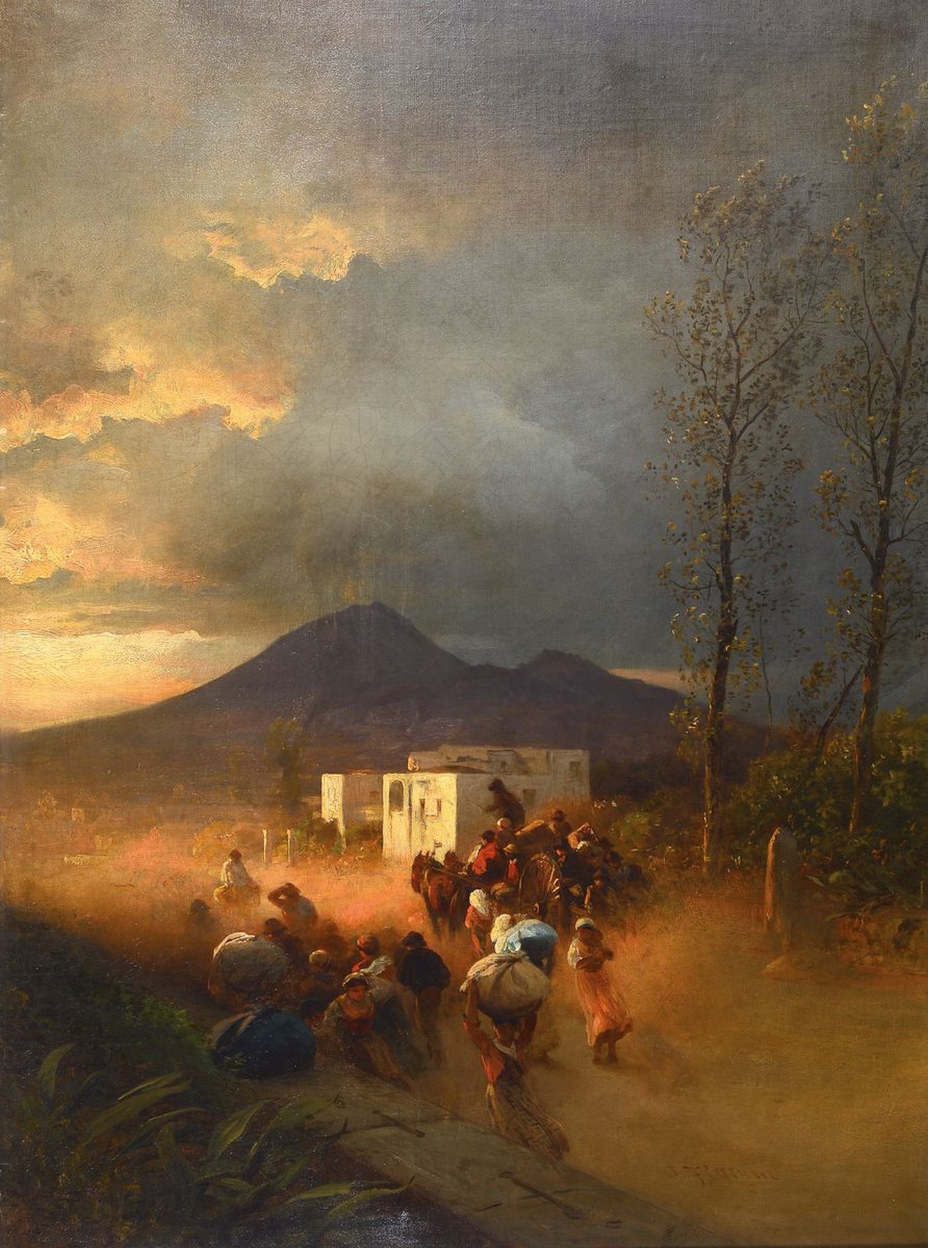 Albert Flamm, 1823 Köln - 1906 Düsseldorf, Maler der Düsseldorfer Schule, gemeinsame ausgedehnte Reise mit Arnold Böcklin und Oswald nach ...