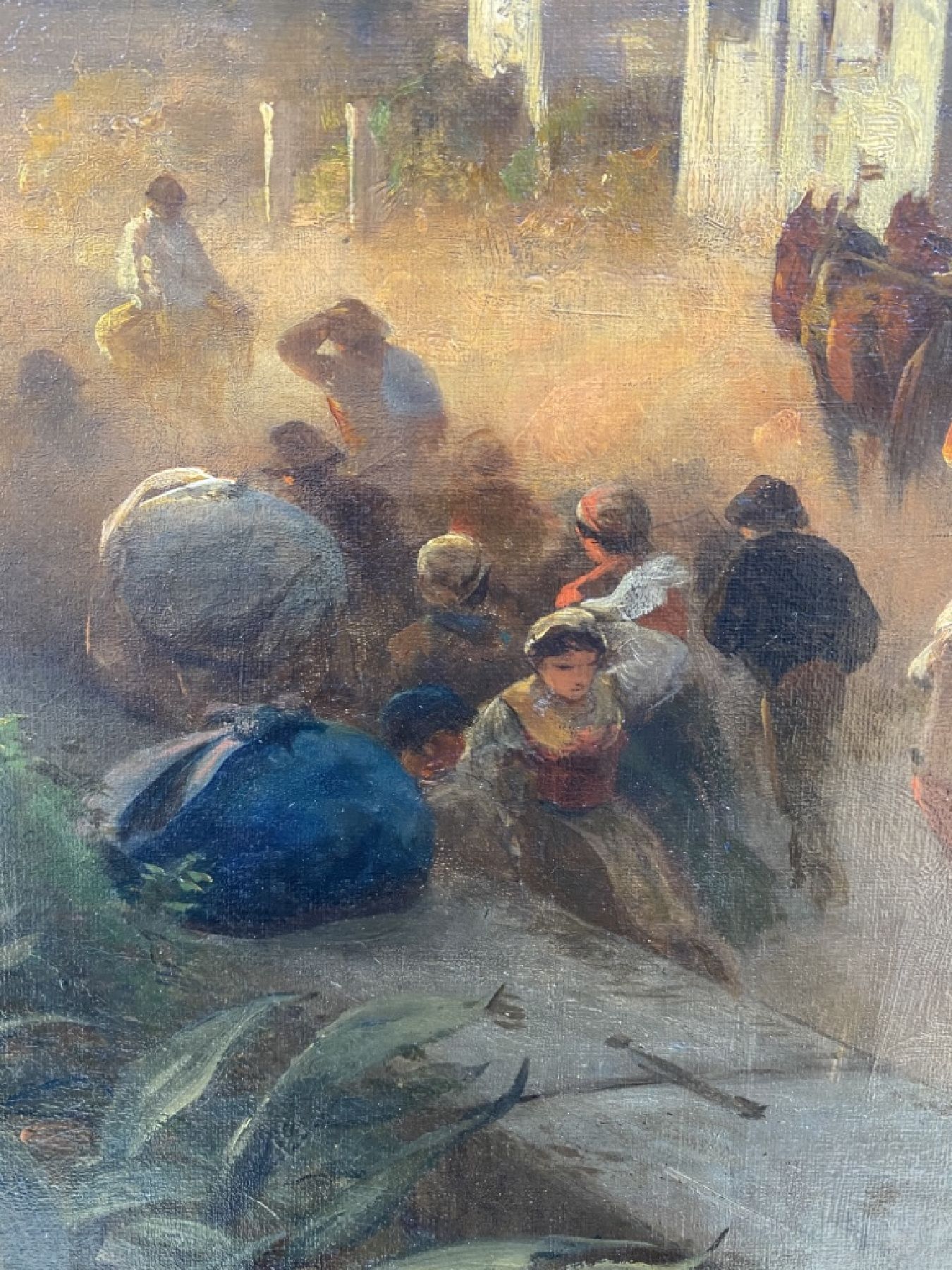 Detail b: Albert Flamm, 1823 Köln - 1906 Düsseldorf, Maler der Düsseldorfer Schule, gemeinsame ausgedehnte Reise mit Arnold Böcklin und Oswald nach ...