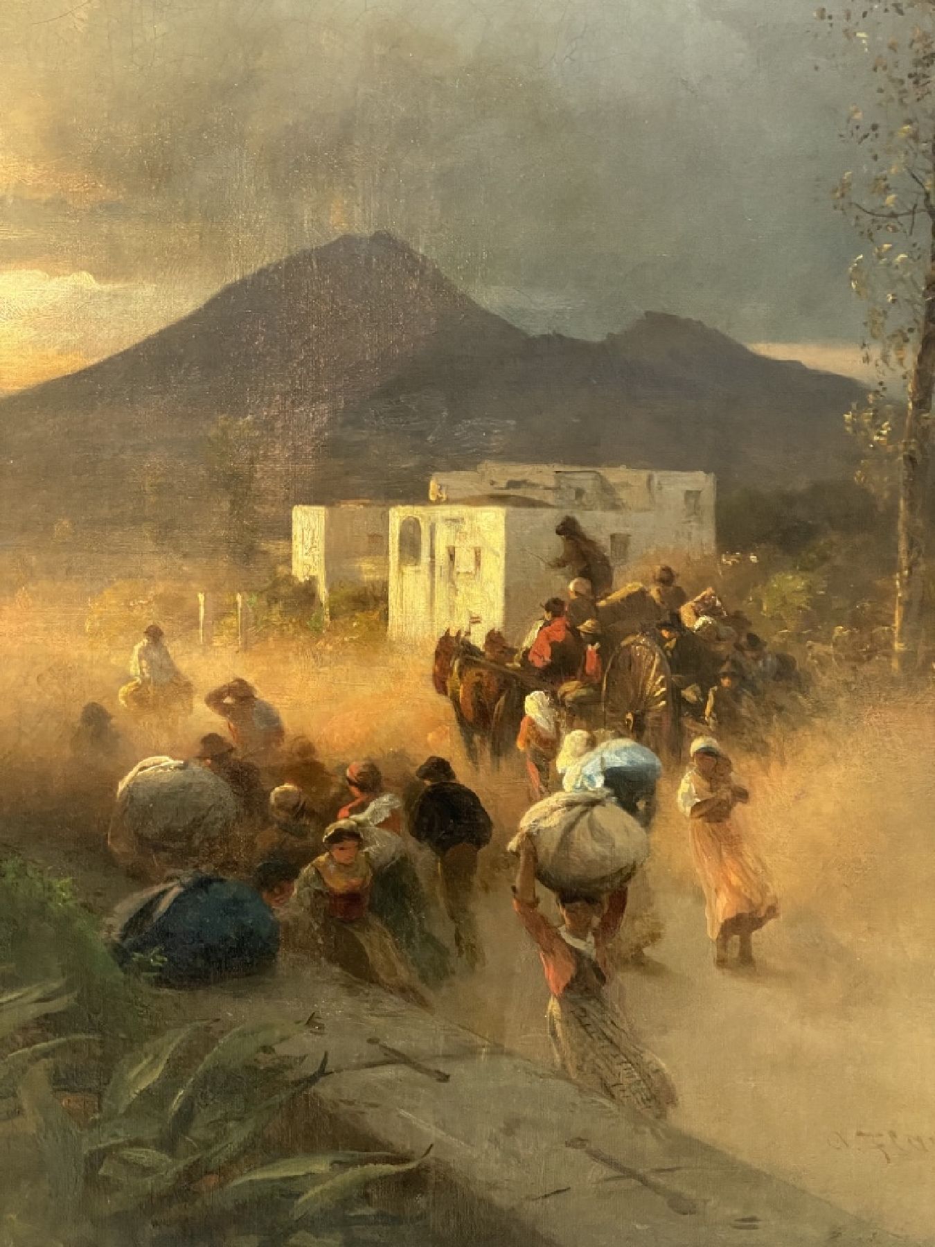 Detail f: Albert Flamm, 1823 Köln - 1906 Düsseldorf, Maler der Düsseldorfer Schule, gemeinsame ausgedehnte Reise mit Arnold Böcklin und Oswald nach ...